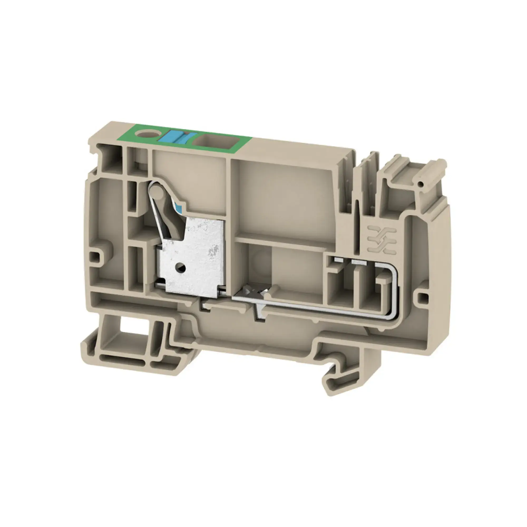 Weidmüller 2428920000 Supply terminal, PUSH IN, dark beige, 10 mm², 57 A, 250 V, Number of connections: 1, Number of levels: 1, TS 35, V-0, Wemid (img_001)