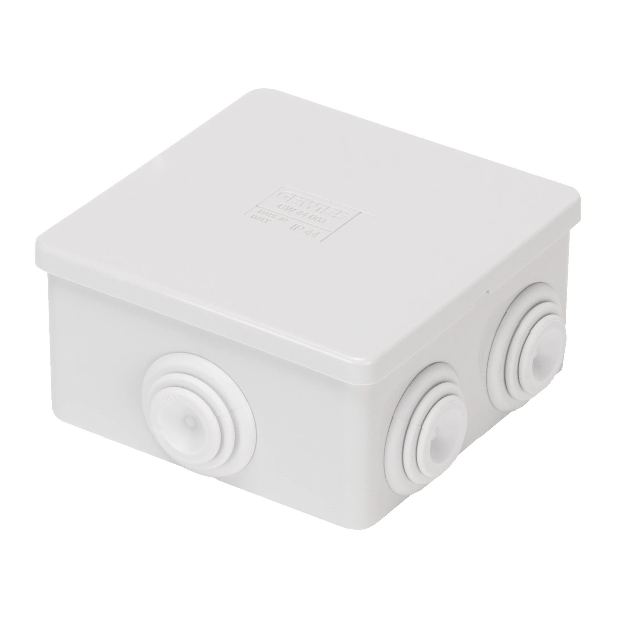 GEWISS GW44053 Abzweigkasten 80x80x40mm IP44 mit 6 Kabeltuellen M20 GWT 960°C (img_001) GEWISS GW44053 Abzweigkasten 80x80x40mm IP44 mit 6 Kabeltuellen M20 GWT 960°C (img_001)