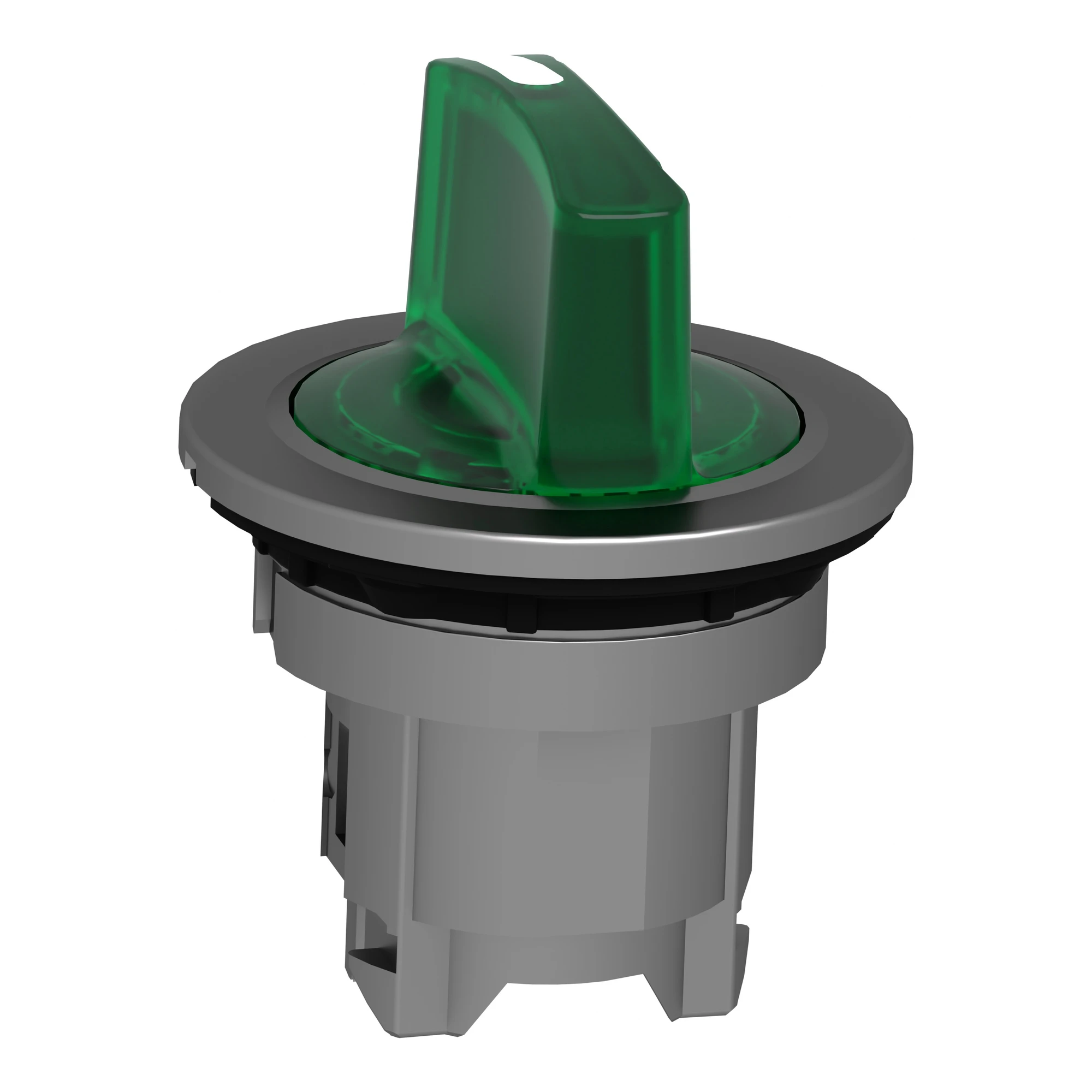 Schneider Electric ZB4FK1533 Illuminated selector switch, front element, Harmony XB4F, metal, 30mm, green, for universal LED, 3 positions, center locking (img_004)
