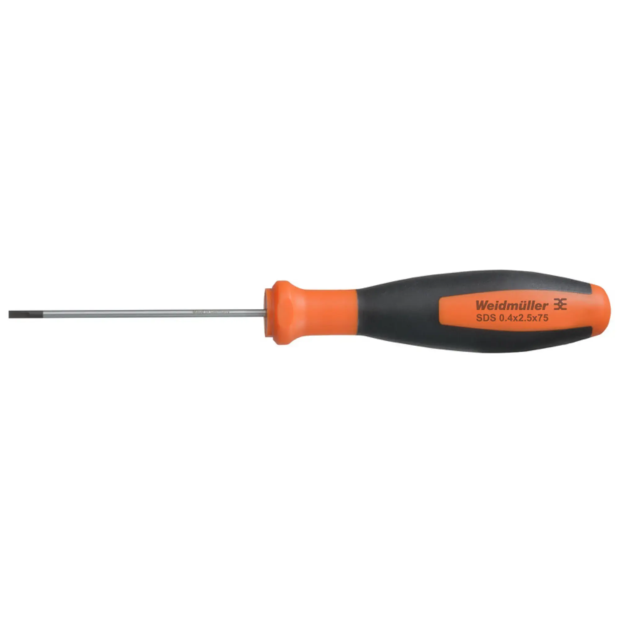 Weidmüller 2749320000 Slotted screwdriver, Blade thickness (A): 0.4 mm, Blade width (B): 2.5 mm, Blade length: 75 mm, Form: Slotted (img_001) Weidmüller 2749320000 Slotted screwdriver, Blade thickness (A): 0.4 mm, Blade width (B): 2.5 mm, Blade length: 75 mm, Form: Slotted (img_001)