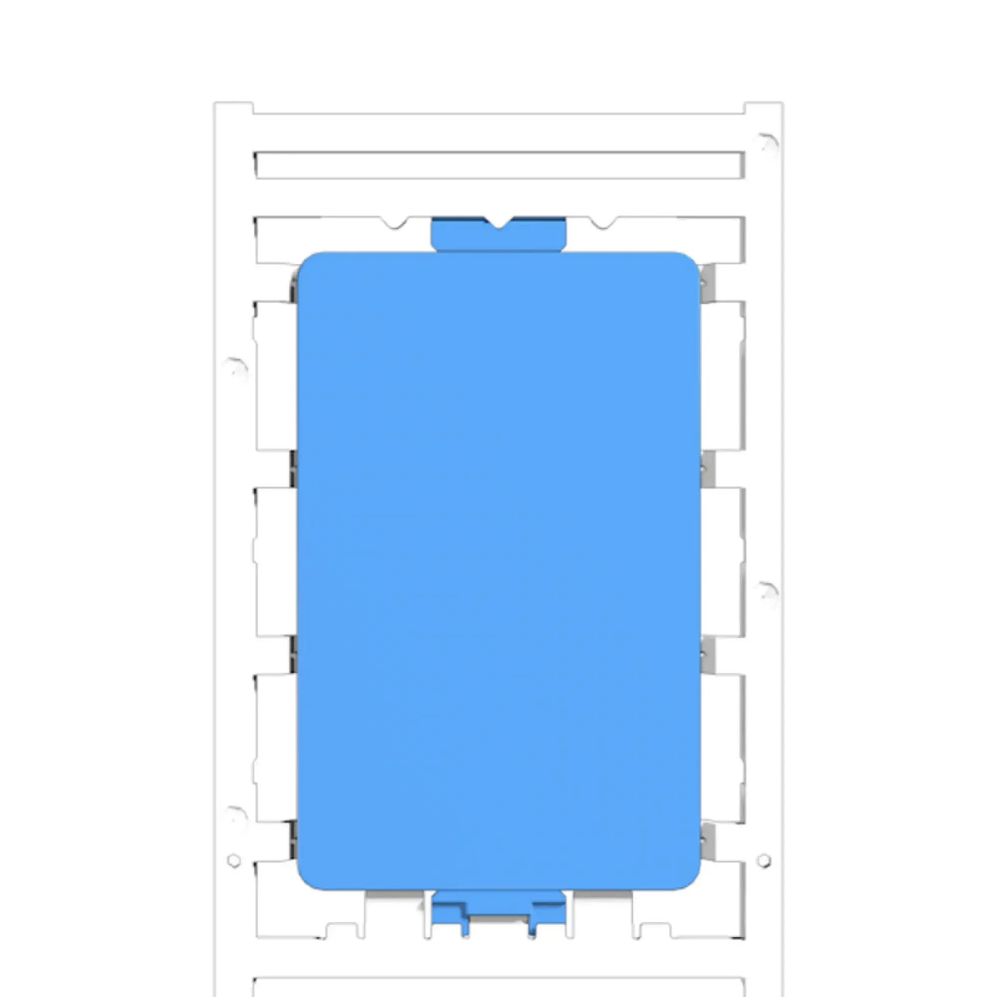 Weidmüller 2737750000 Device marking, Width: 85 mm, Printed characters: neutral, Polyamide 66, blue, Operating temperature range: -40...60 °C (img_001)