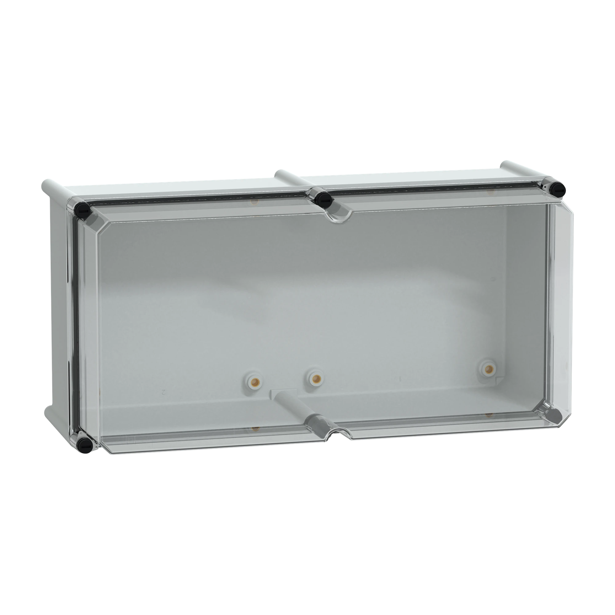 Schneider Electric NSYPLS2754AG Polyester enclosure PLS wall mounting 270x540x230mm IP66, transparent PC cover (img_001)
