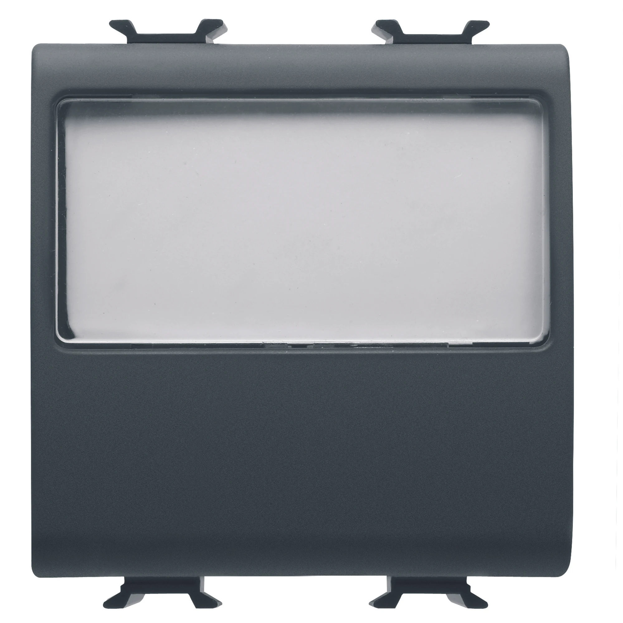 GEWISS GW12191 PUSH-BUTTON WITH ILLUMINATED NAME PLATE 250V ac - NO 10A - 2 MODULES - SATIN BLACK - CHORUSMART (img_001)