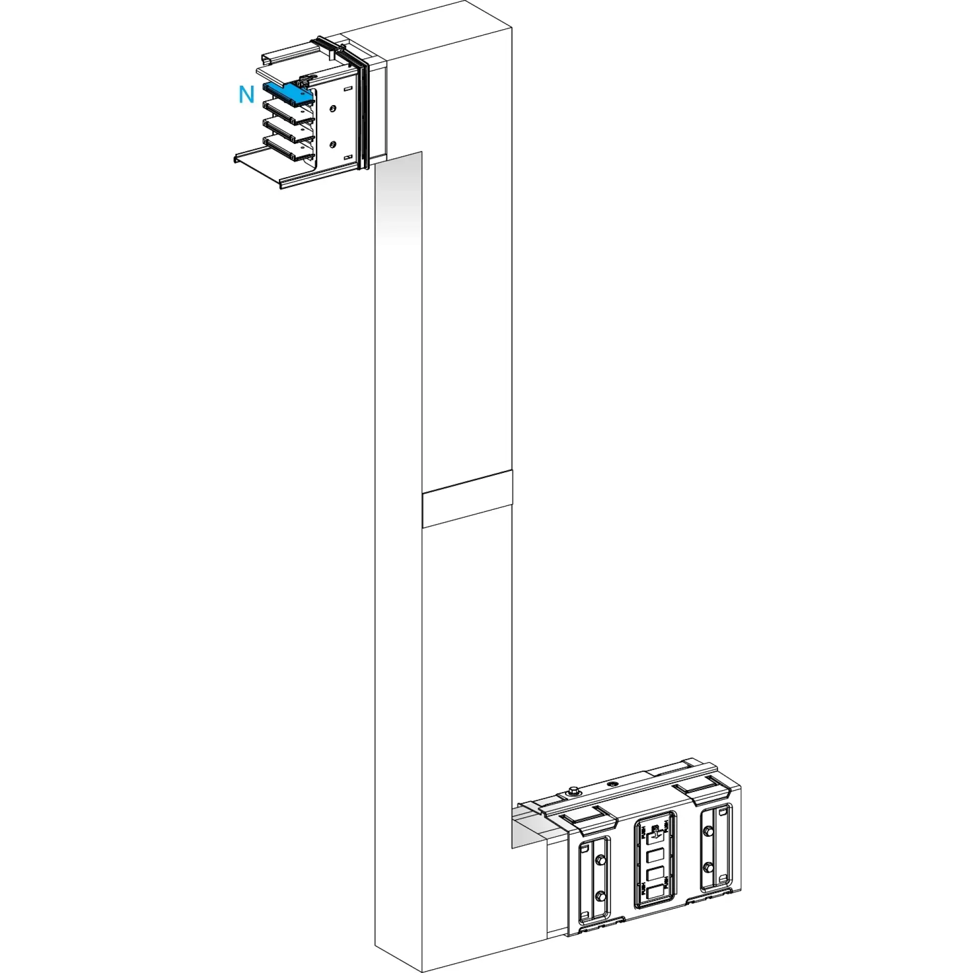 Schneider Electric KSA630DZE41F KSA Z-Element, 630A, upright, upwards-downwards, selectable length, fire barrier (img_002)