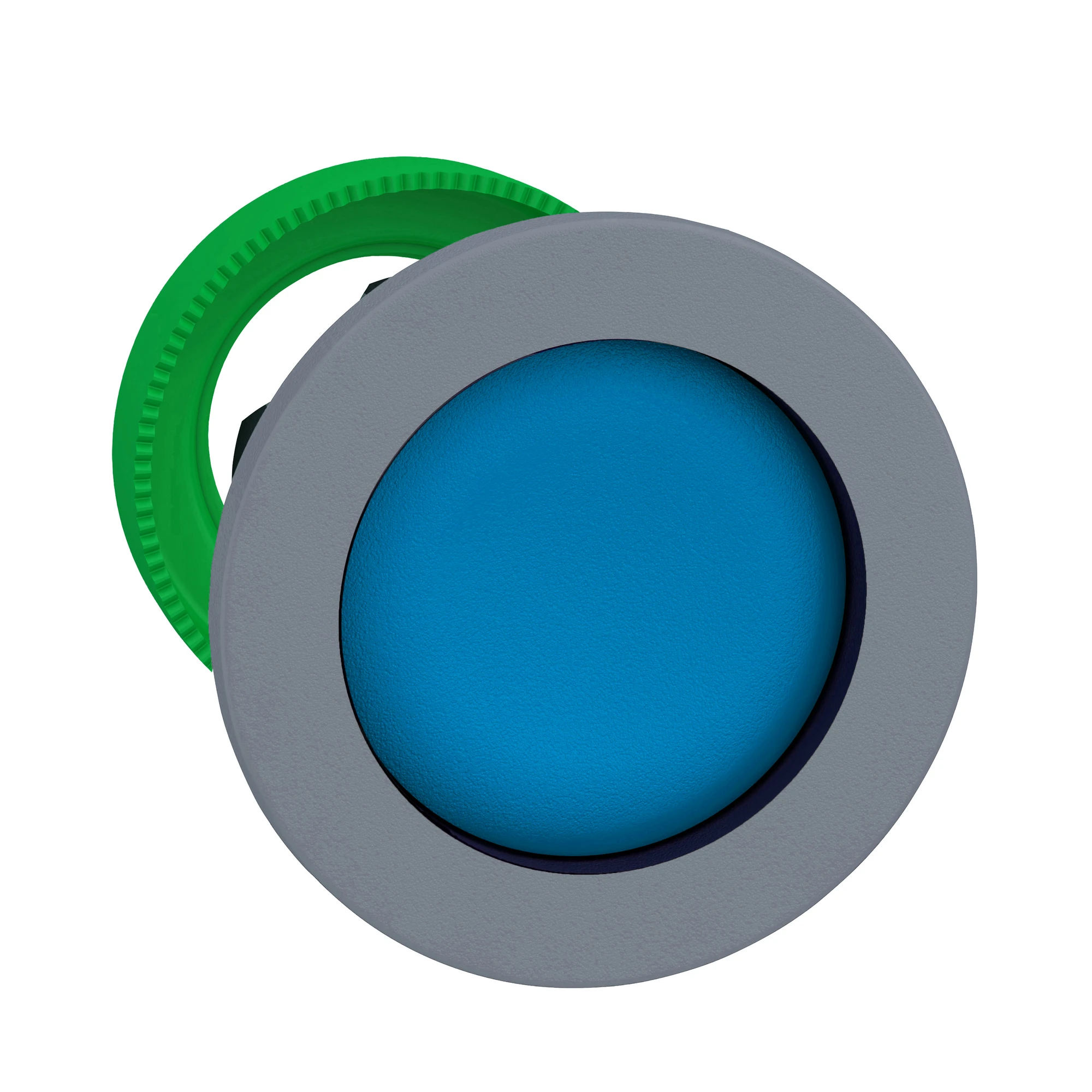 Schneider Electric ZB5FA6C0 Push button, Front element, Harmony XB5F, Plastic, 30mm, light grey, blue, unlabelled, momentary (img_001)