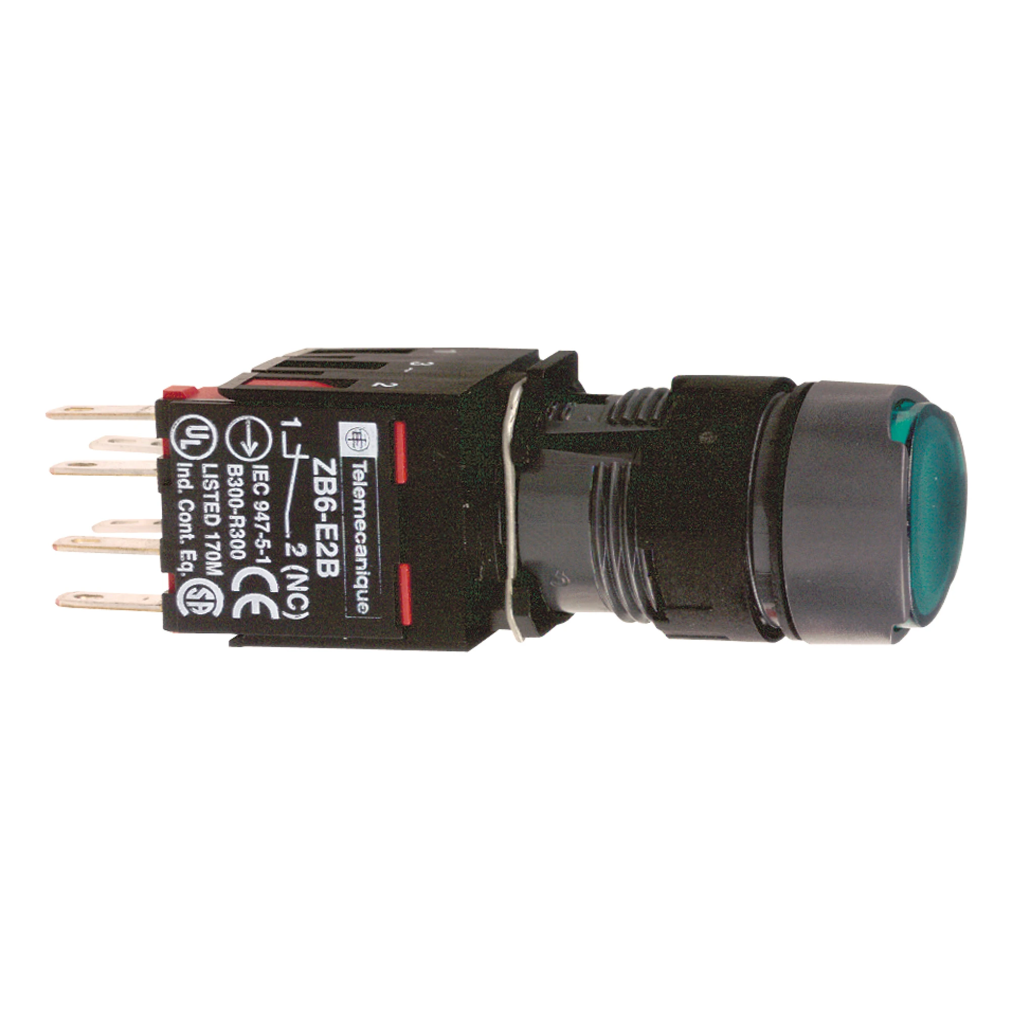 Schneider Electric XB6AW3B5B Illuminated pushbutton, green Ø 16, flat, without latching, 24 V, 1NO+1NC (img_001)