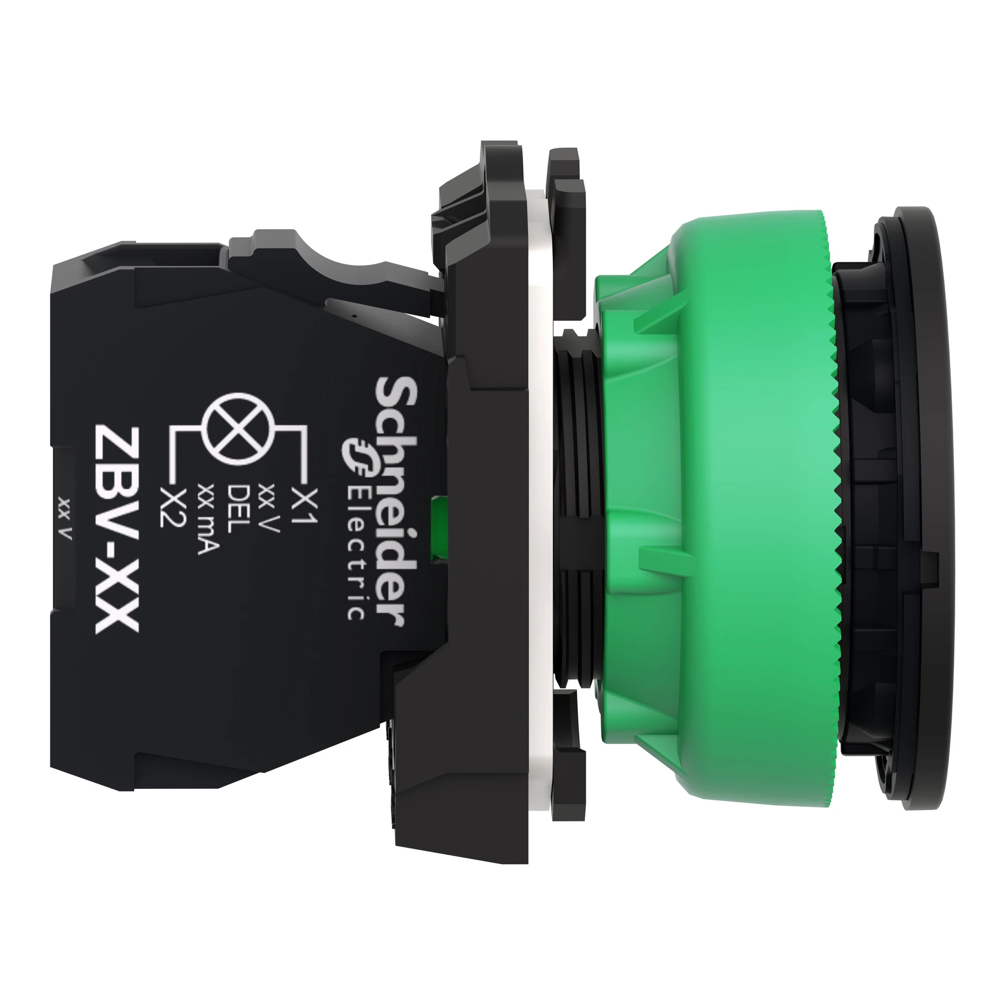 Schneider Electric XB5FVG3 Pilot Light, Harmony XB5F, Plastic, Antimicrobial, Green, 30mm, Universal LED, Smooth Dome, 110-120V AC (img_004) Schneider Electric XB5FVG3 Pilot Light, Harmony XB5F, Plastic, Antimicrobial, Green, 30mm, Universal LED, Smooth Dome, 110-120V AC (img_004)