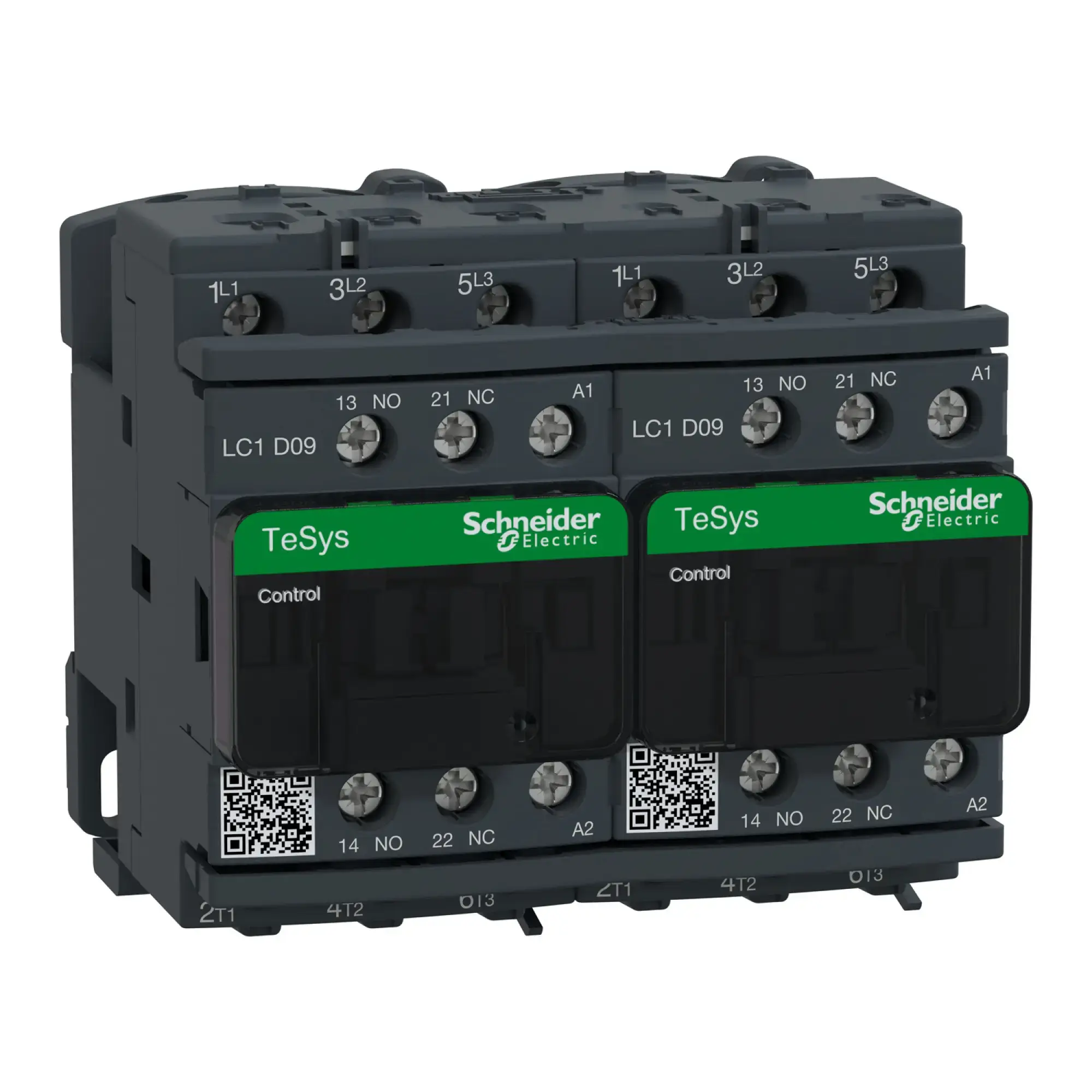 Schneider Electric LC2D09G7 Reversing contactor combination, 3p+1NO+1NC, 4kW/400V/AC3 9A, coil 120V 50/60Hz (img_002)