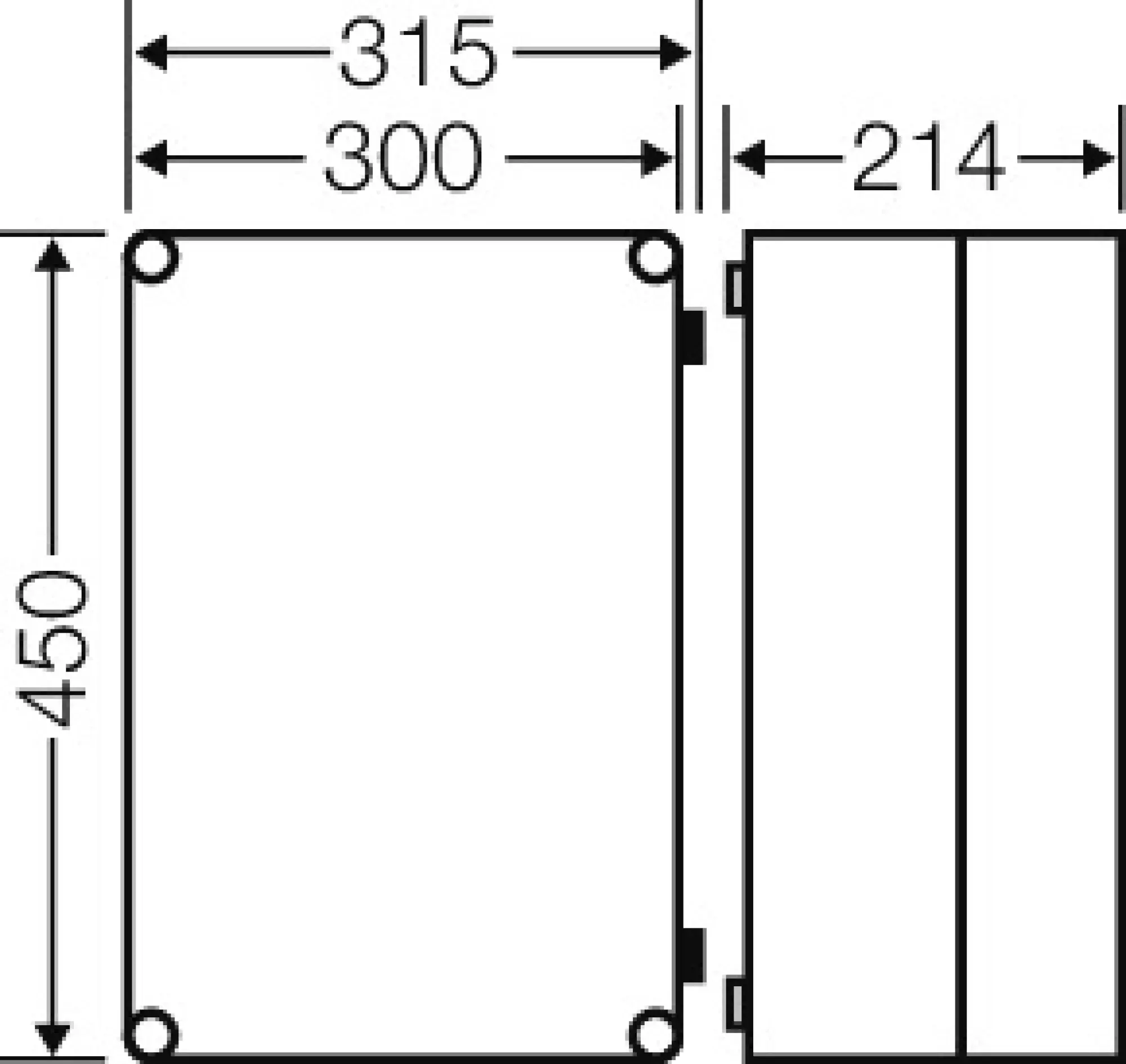 Hensel 20001051 Mi-Einzelleergehäuse, Einbaumaße 275x425x191mm, transparenter Deckel Mi 9310 (img_002)