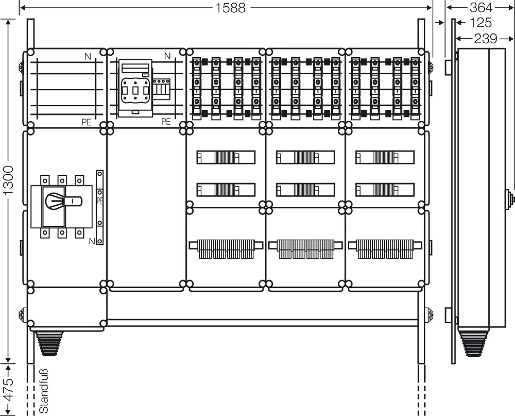 Hensel 65000148 Ladeverteiler für bis zu 12 Ladepunkte à 22kW Mi EV 22kW 12101 (img_003)