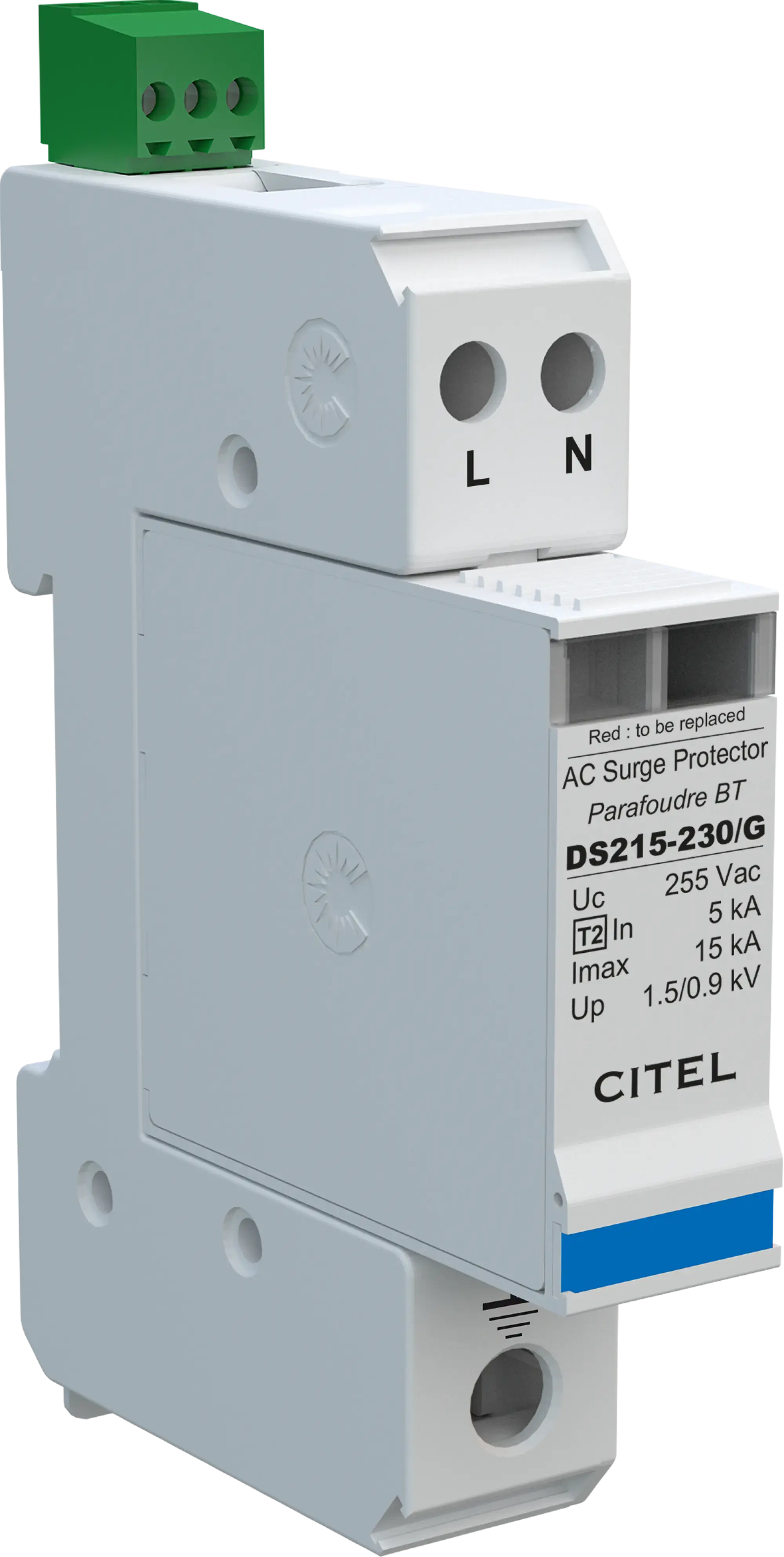 Citel 451731 Überspannungsableiter 2-polig Typ 3 für 230/400 V TN-TT Netze, kompakte Bauform (img_001)
