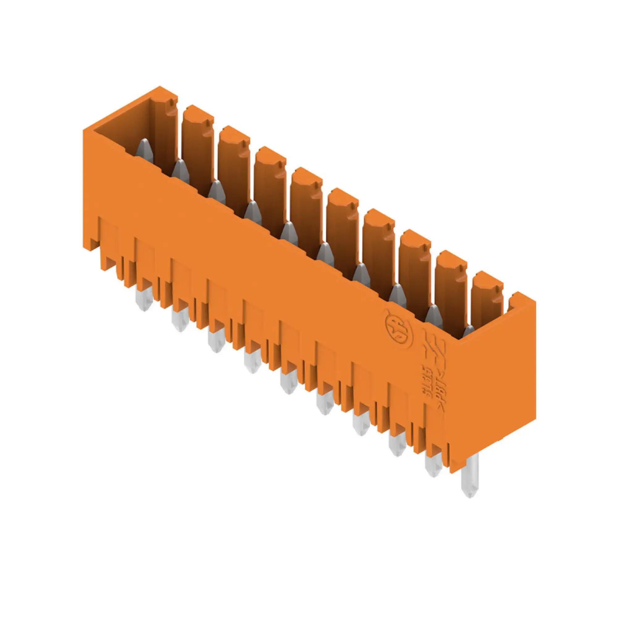 Weidmüller 1604700000 PCB connector (board connection), 160 V, 17 A, Pitch in mm: 3.50, Number of poles: 10, THT solder connection, Box (img_001)