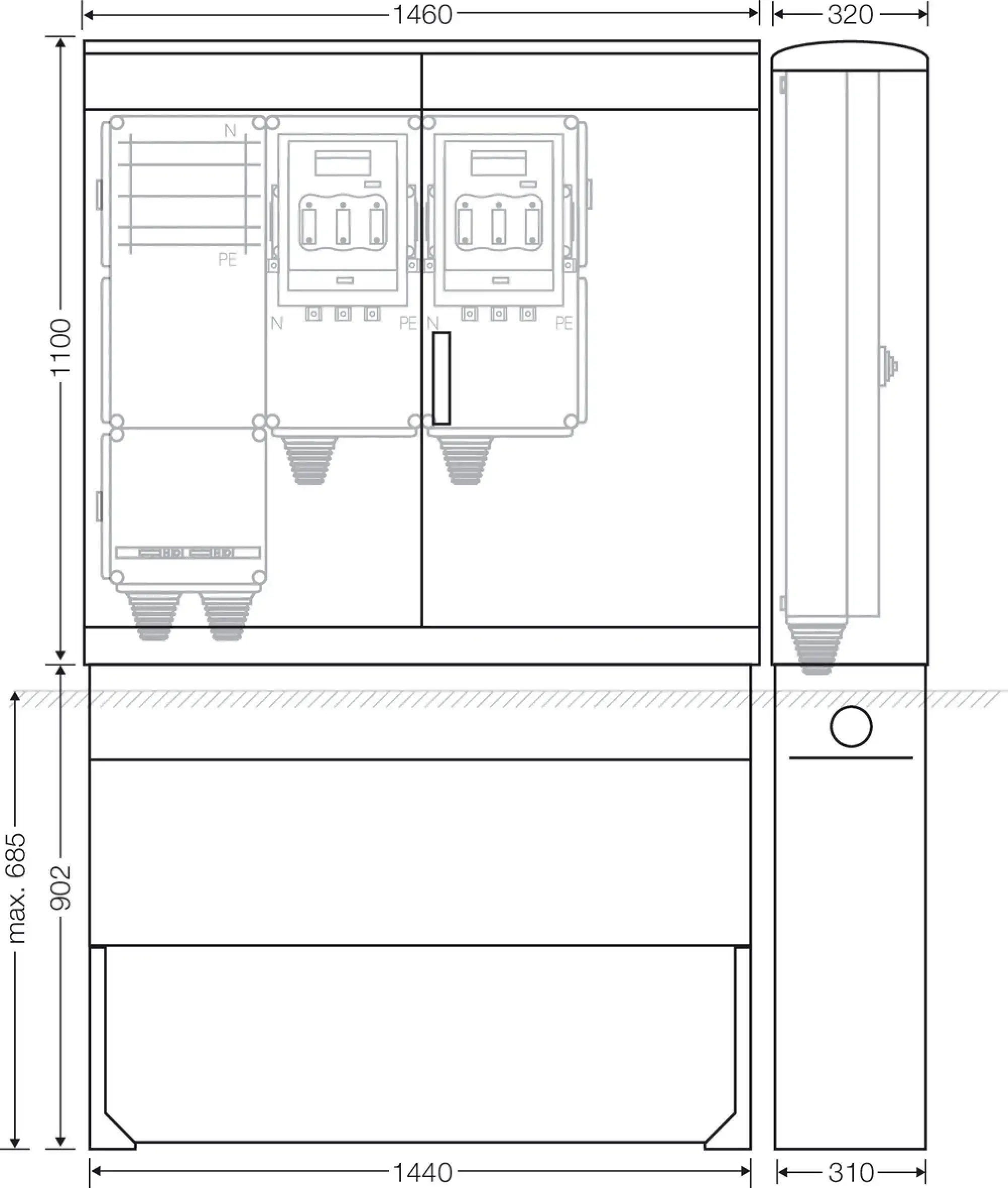 Hensel 65000167 Ladeverteiler für bis zu 2 Abgänge à 140kW Mi EV 140kW 2010 (img_003) Hensel 65000167 Ladeverteiler für bis zu 2 Abgänge à 140kW Mi EV 140kW 2010 (img_003)