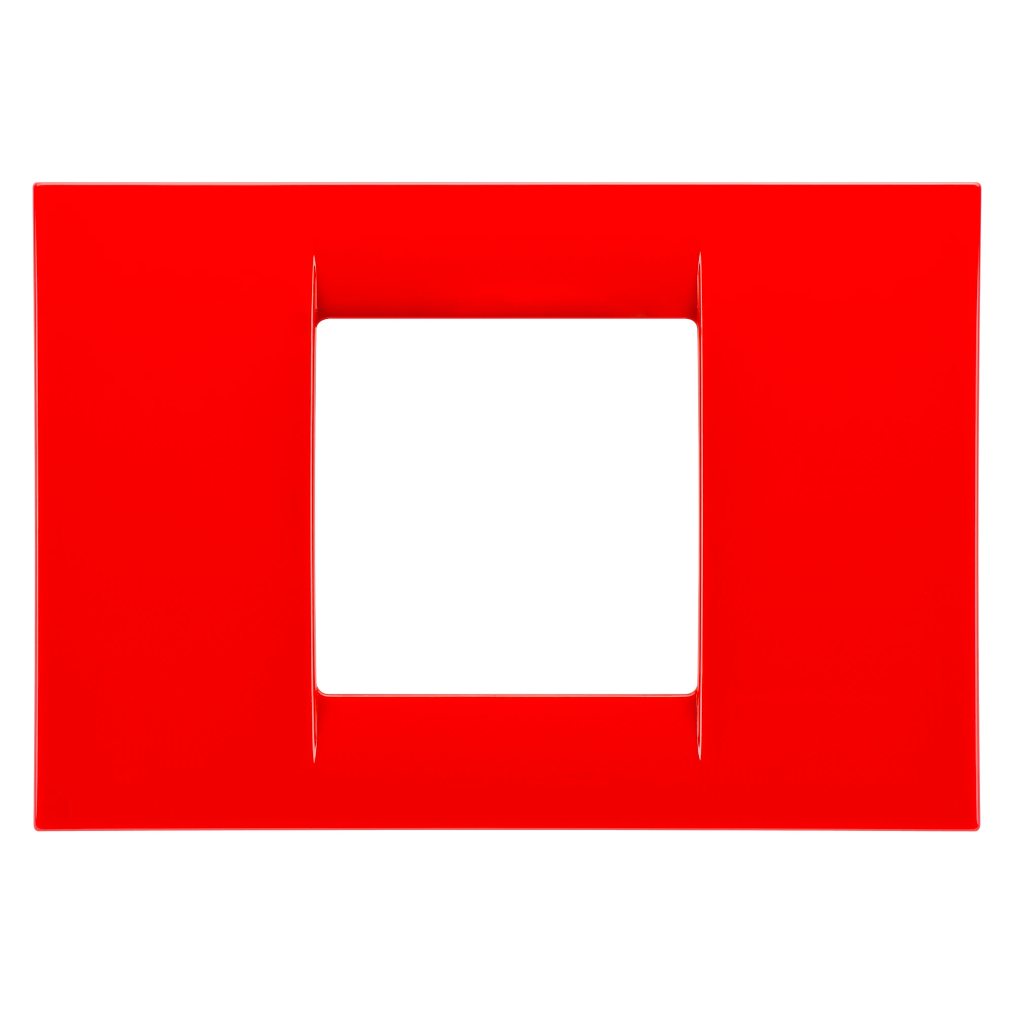 GEWISS GW22122 VIRNA PLATE - IN TECHNOPOLYMER GLOSS FINISHING - 2 GANG - GERANIUM RED - SYSTEM (img_001)