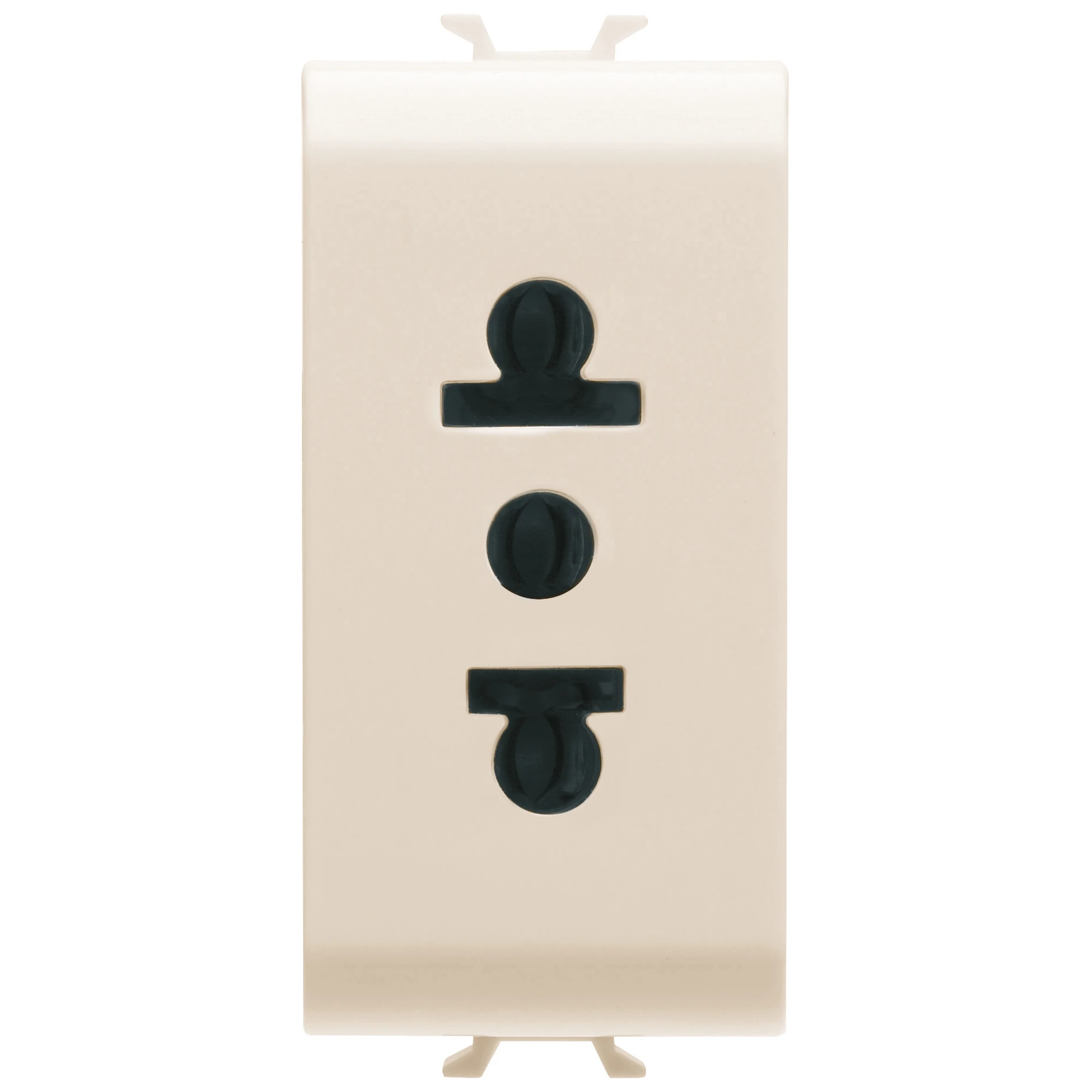 GEWISS GW11288 EURO-AMERICAN STANDARD SOCKET-OUTLET 250/125V ac -2P+E 15A - 1 MODULE - IVORY - CHORUSMART (img_001)