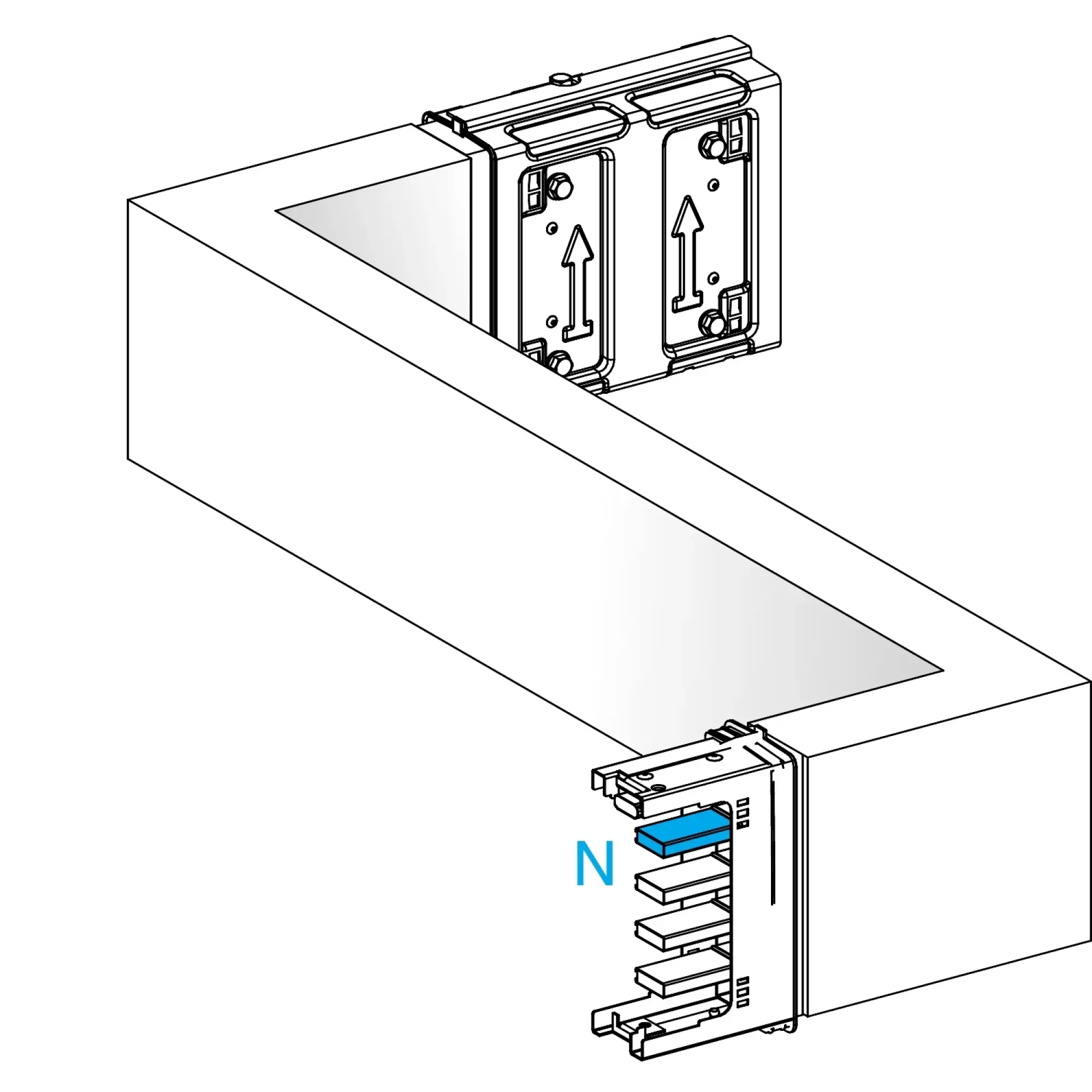 Schneider Electric KSA400DZCG41A KSA Z-Element, 400A, upright, left-right, selectable length (img_002)