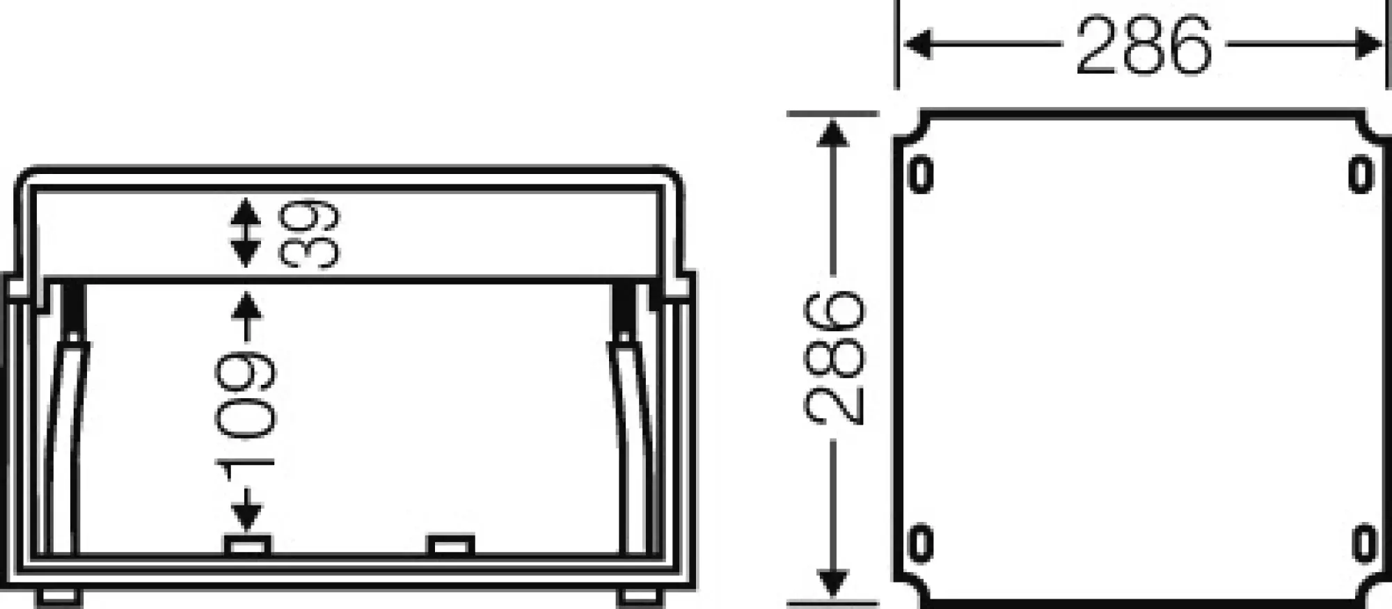 Hensel 2000695 Einbauplatte für Mi 02.. für Fronttafelinstrumente Mi EP 02 (img_002)