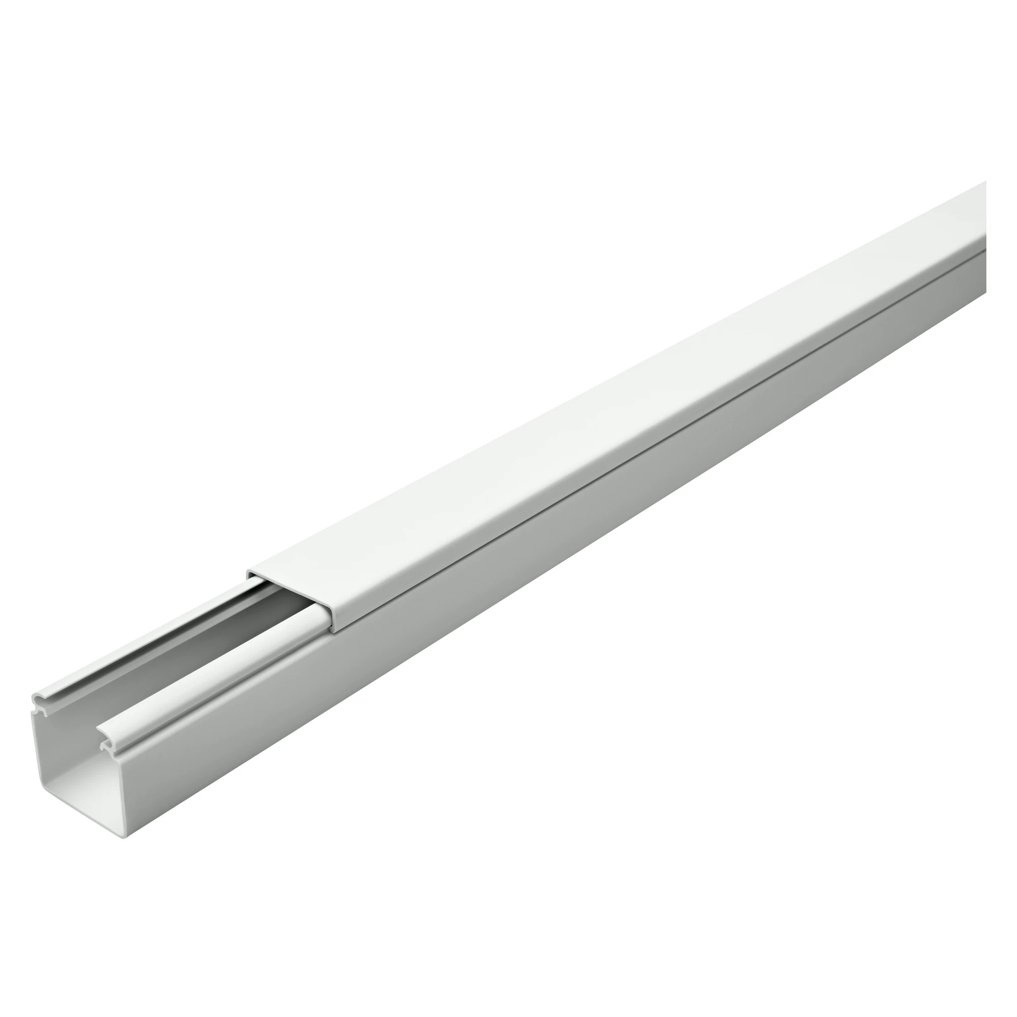 GEWISS NP44023 NF - PVC SILL-TYPE TRUNKING - WITH COVER - LENGHT 2M - 40x40 - GREY RAL7035 (img_001)