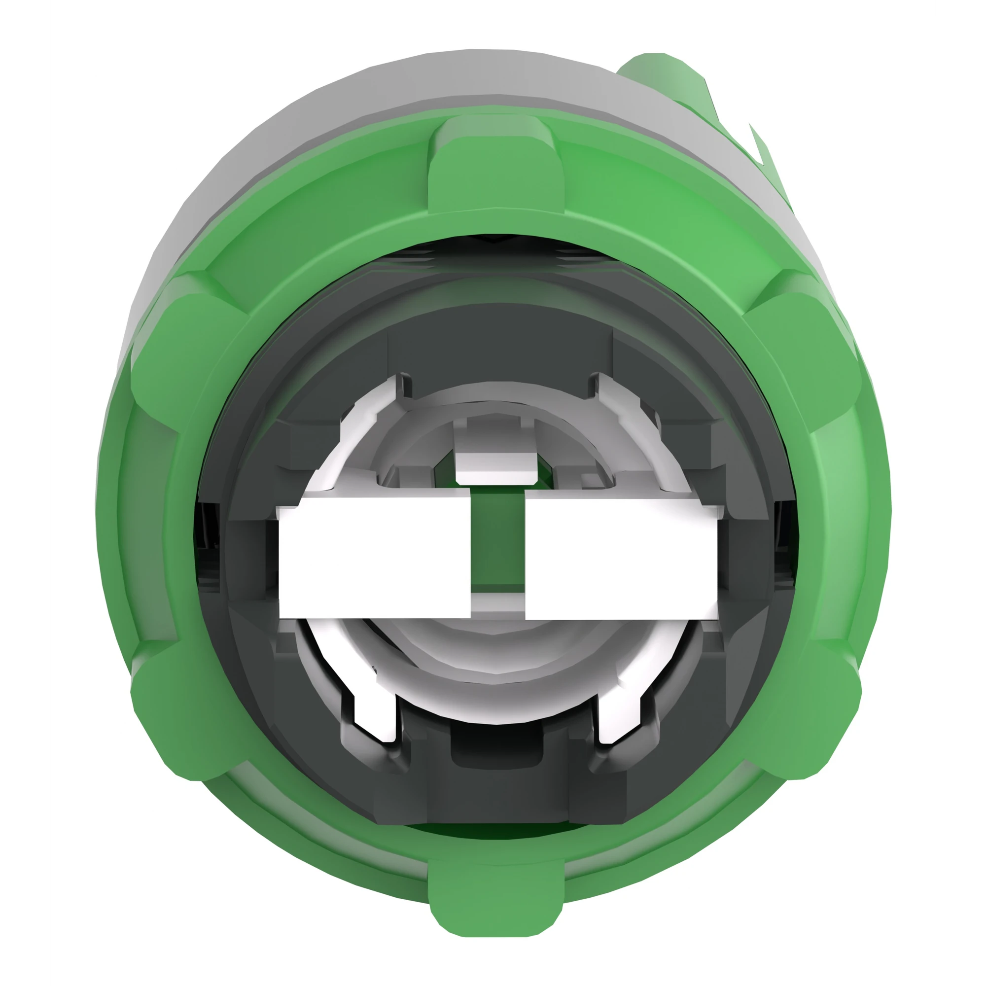 Schneider Electric ZB5AD403C0 Selector switch, front element, Harmony XB5, plastic, 22mm, light grey, green, 2 positions, momentary (img_006)