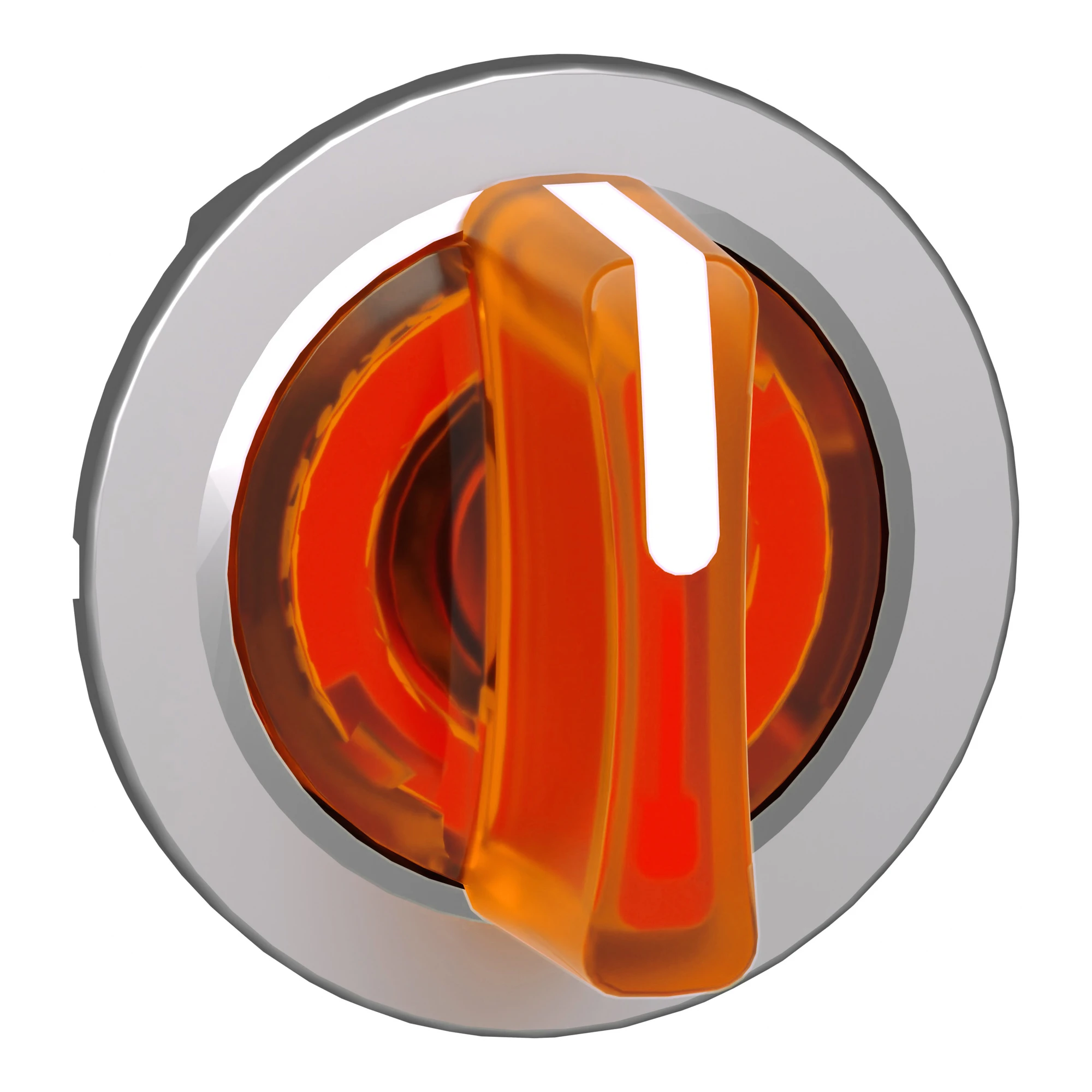 Schneider Electric ZB4FK1753 Illuminated selector switch, front element, Harmony XB4F, metal, 30mm, orange, for universal LED, 3 positions, momentary left (img_001)