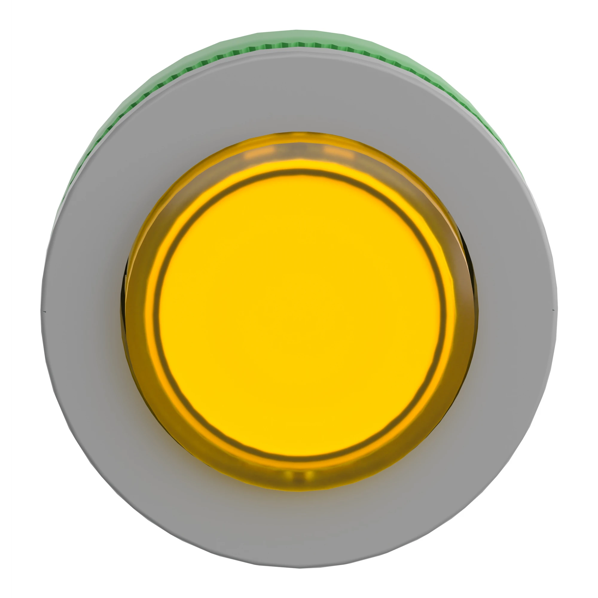 Schneider Electric ZB5FW183C0 Illuminated Pushbutton, Front Element, Harmony XB5F, Plastic, 30mm, Light Grey, Yellow, Projecting, for Universal LED (img_003)