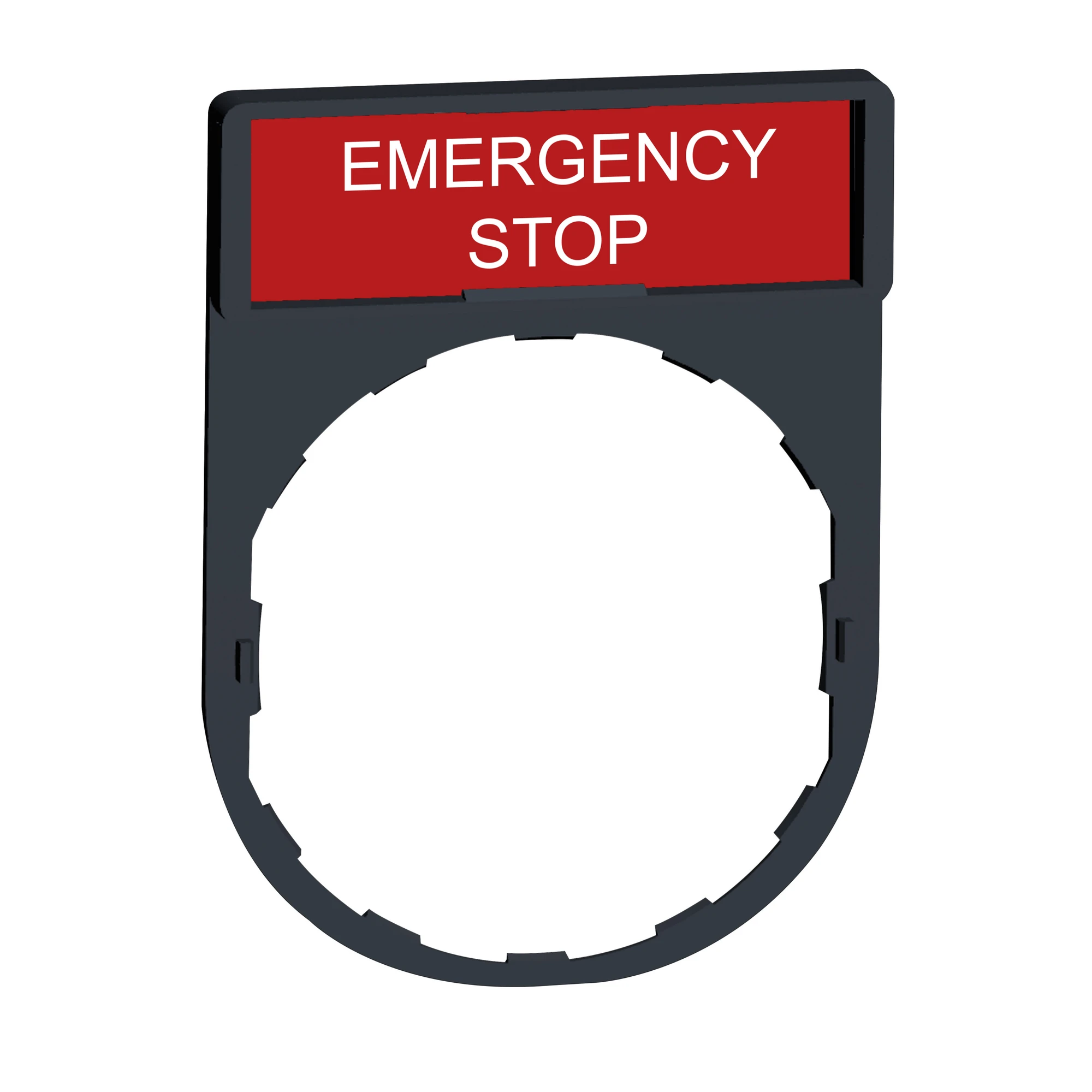 Schneider Electric ZBY2330 Label holder 30x40mm, for Ø 22 devices, with EMERGENCY STOP sign (img_001) Schneider Electric ZBY2330 Label holder 30x40mm, for Ø 22 devices, with EMERGENCY STOP sign (img_001)
