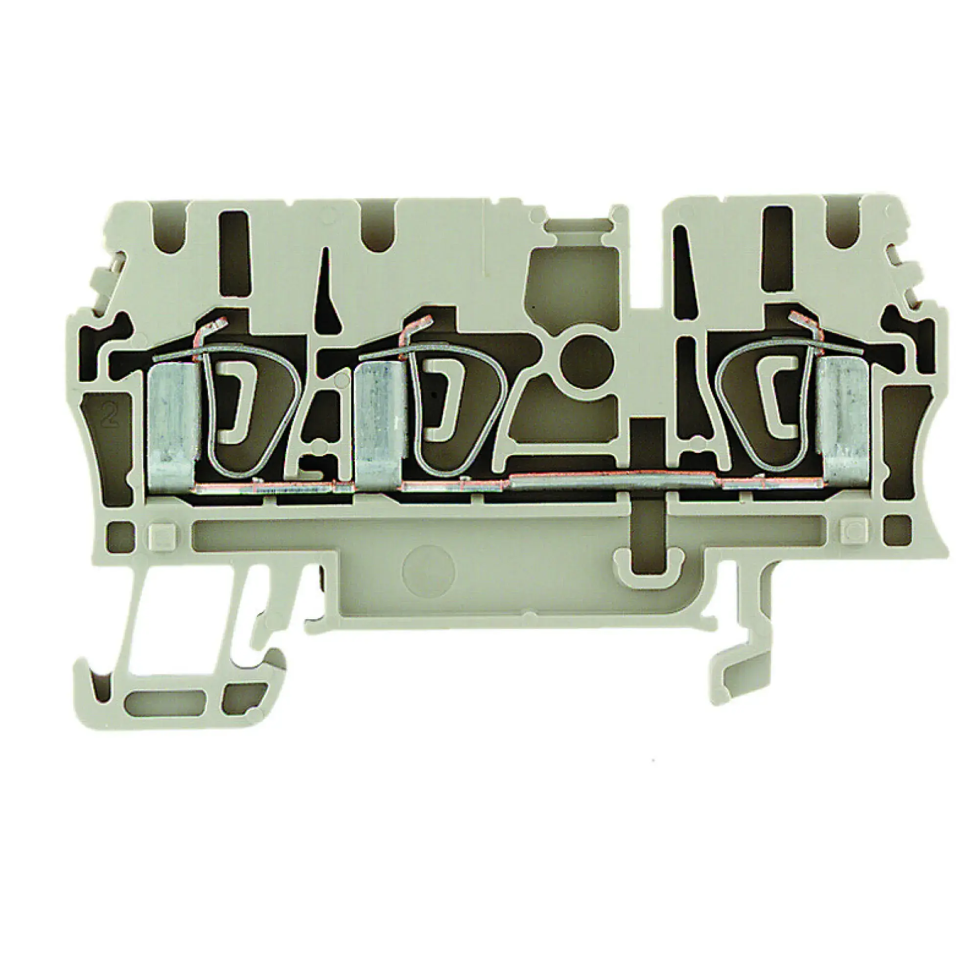 Weidmüller 1608540000 Feed-through terminal block, Tension-clamp connection, dark beige, 2.5 mm², 24 A, 800 V, Number of connections: 3 (img_001) Weidmüller 1608540000 Feed-through terminal block, Tension-clamp connection, dark beige, 2.5 mm², 24 A, 800 V, Number of connections: 3 (img_001)