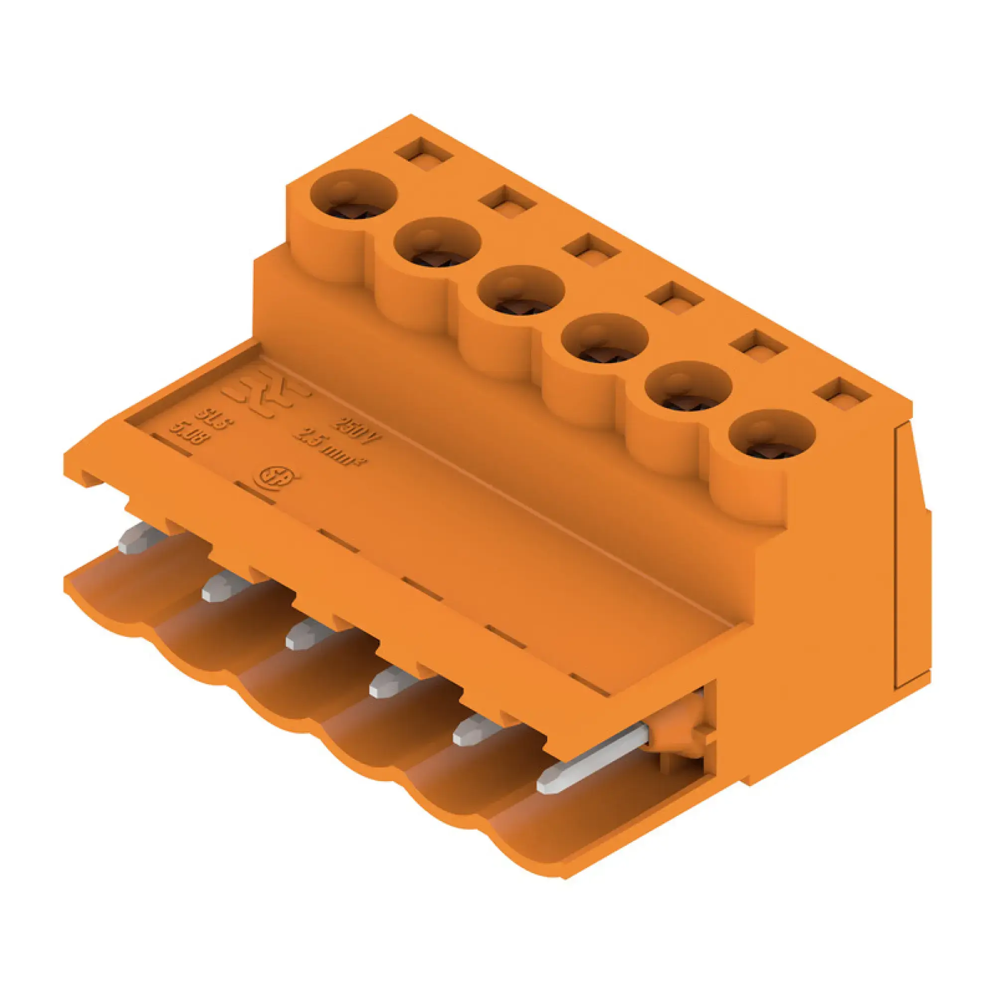 Weidmüller 1627130000 PCB connector (wire connection), 320 V, 21.5 A, Pitch in mm: 5.08, 3.31 mm², Number of poles: 6, Clamping yoke connection, Box (img_001)