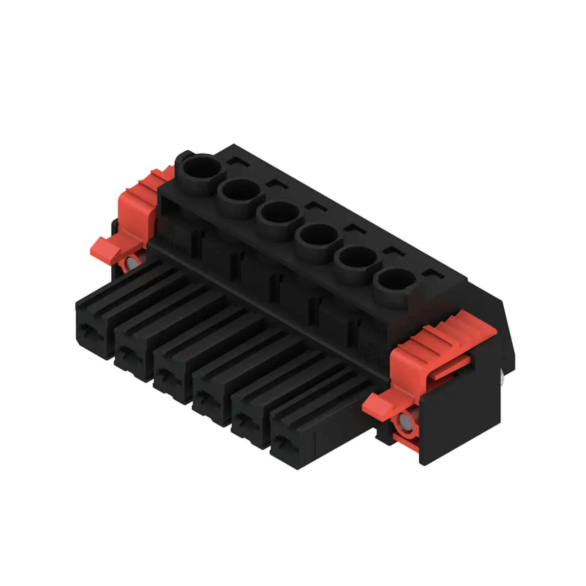 Weidmüller 1930200000 PCB connector (wire connection), 1000 V, 57 A, Pitch in mm: 7.62, 10 mm², Number of poles: 6, Clamping yoke connection, Box (img_001)