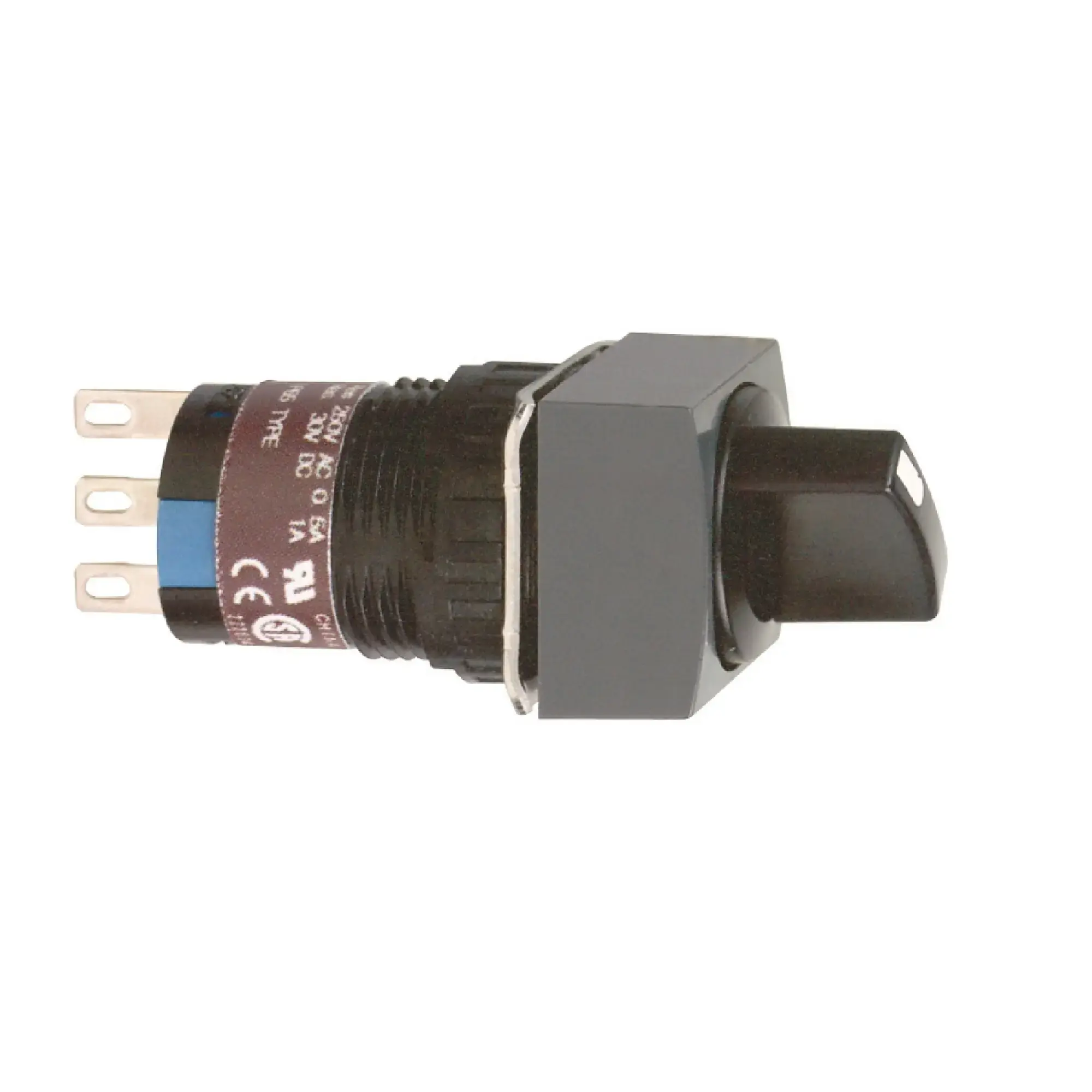 Schneider Electric XB6ECD222P Black selector switch Ø 16, protruding handle 2 positions, 2NO (img_002)