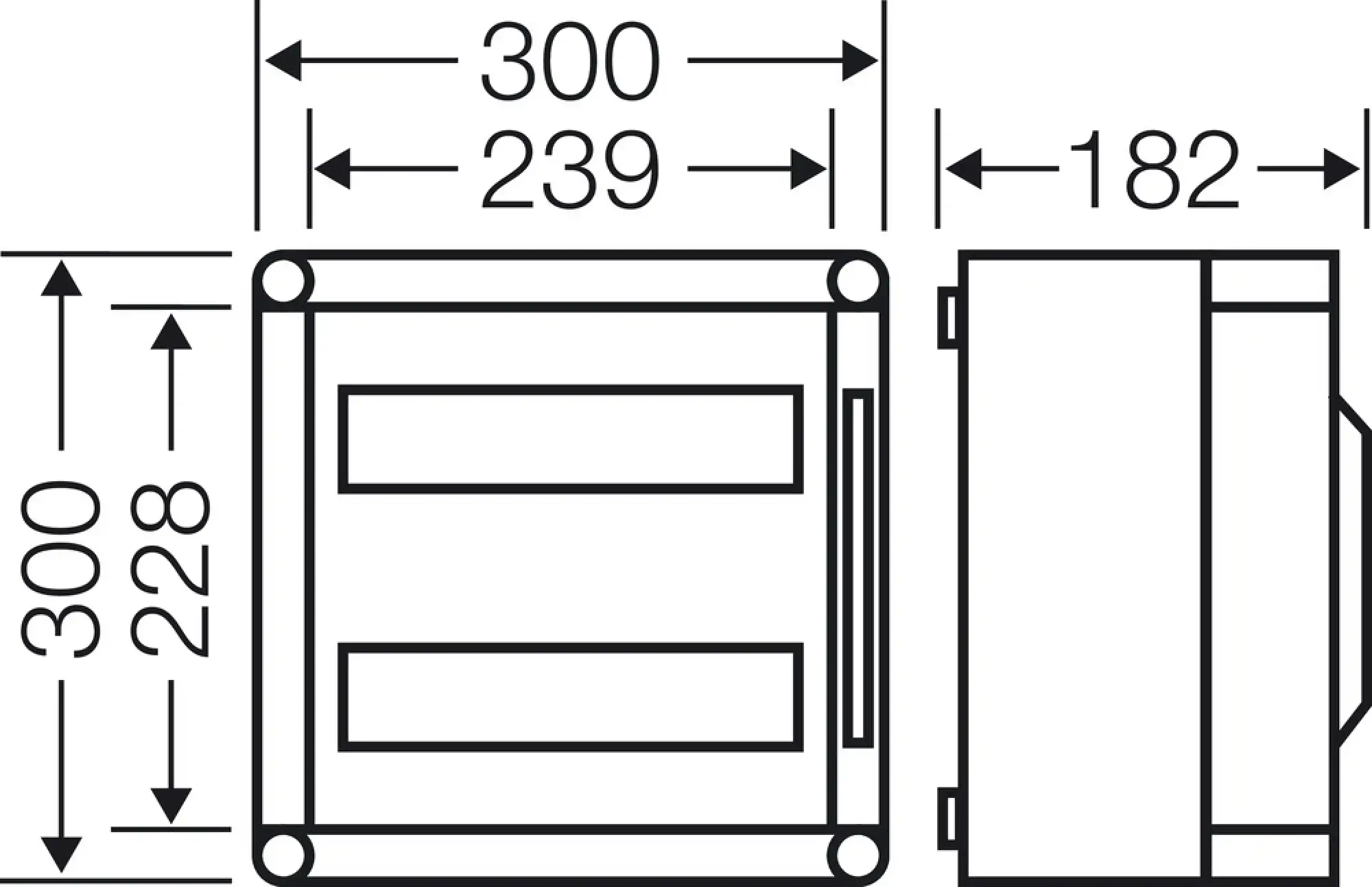 Hensel 2000619 Mi-Automatengehäuse, 24 Teilungseinheiten, Scharnierdeckel Mi 1226 (img_003)