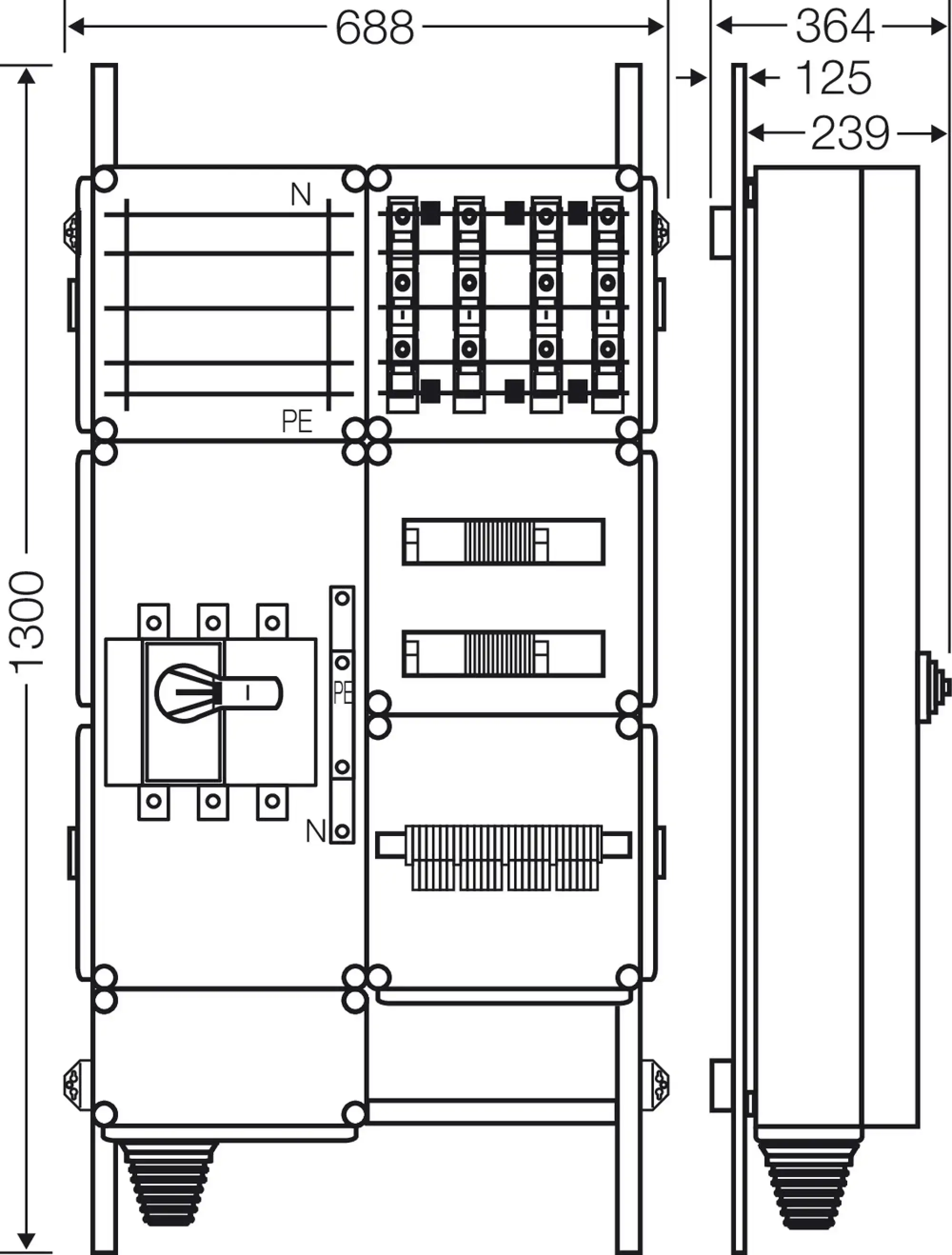 Hensel 65000136 Ladeverteiler für bis zu 4 Ladepunkte à 22kW Mi EV 22kW 4100 (img_003)