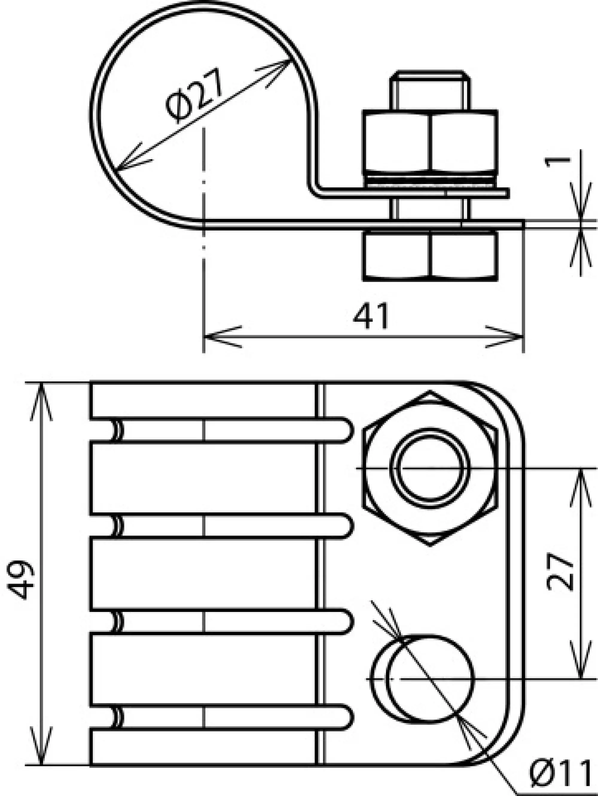 Dehn 410239 EB connecting element StSt for HVI power Conductor D 27mm (img_002) Dehn 410239 EB connecting element StSt for HVI power Conductor D 27mm (img_002)