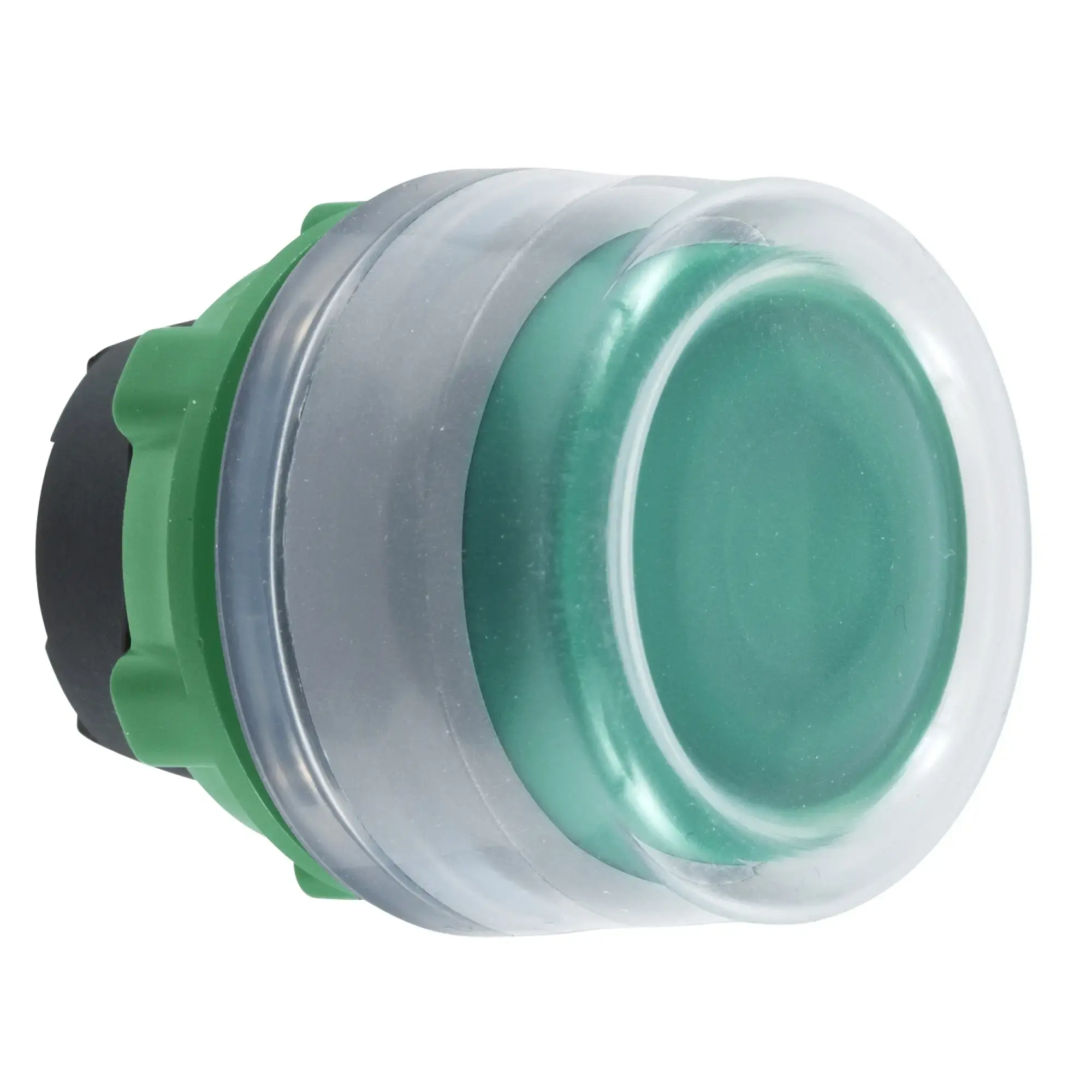 Schneider Electric ZB5APA3C0 Pushbutton, Front Element, Harmony XB5, Plastic, 22mm, Light Grey, Green, Unlabeled, Momentary, with Protective Cap (img_002)