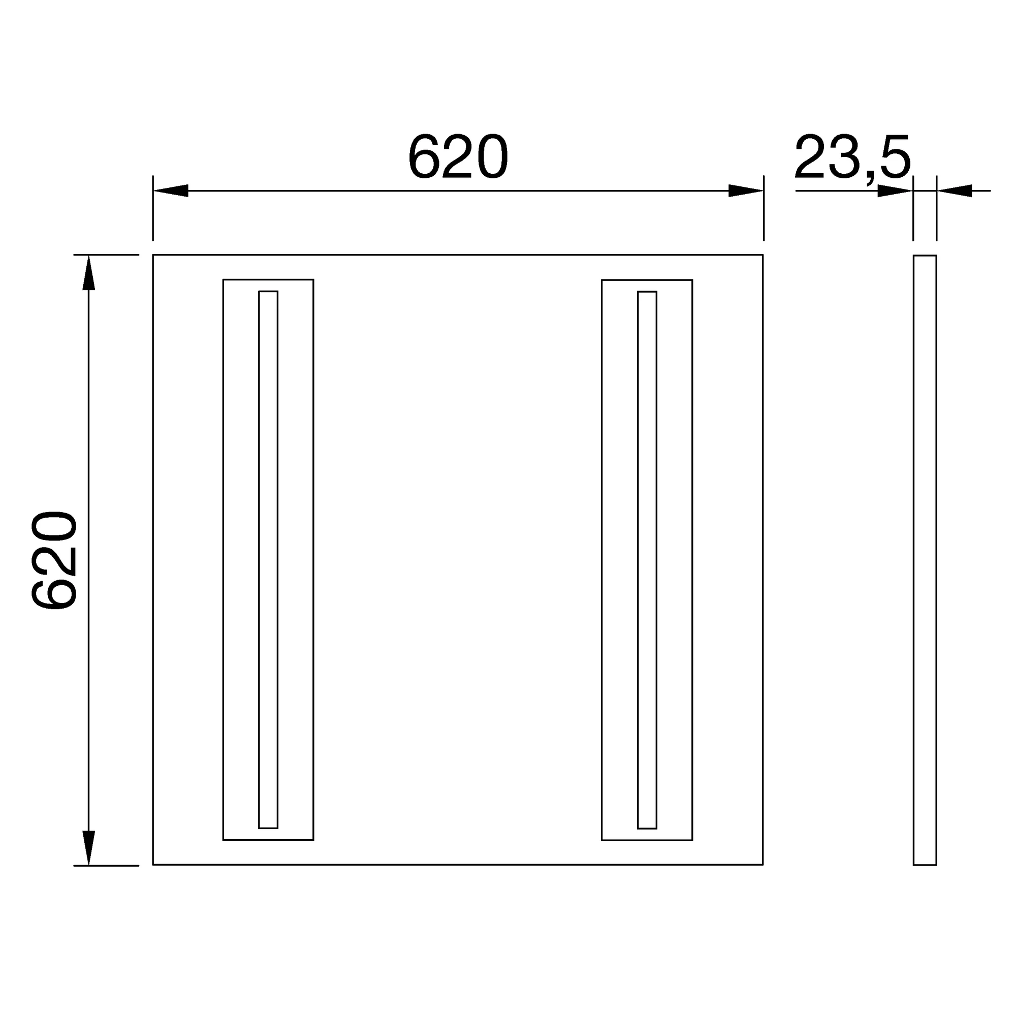 GEWISS GWF1811NL940 VISIO 16 Panel Leuchte 620 x 620 4000K CRI90 DALI-steuerbar UGR16 (img_002)