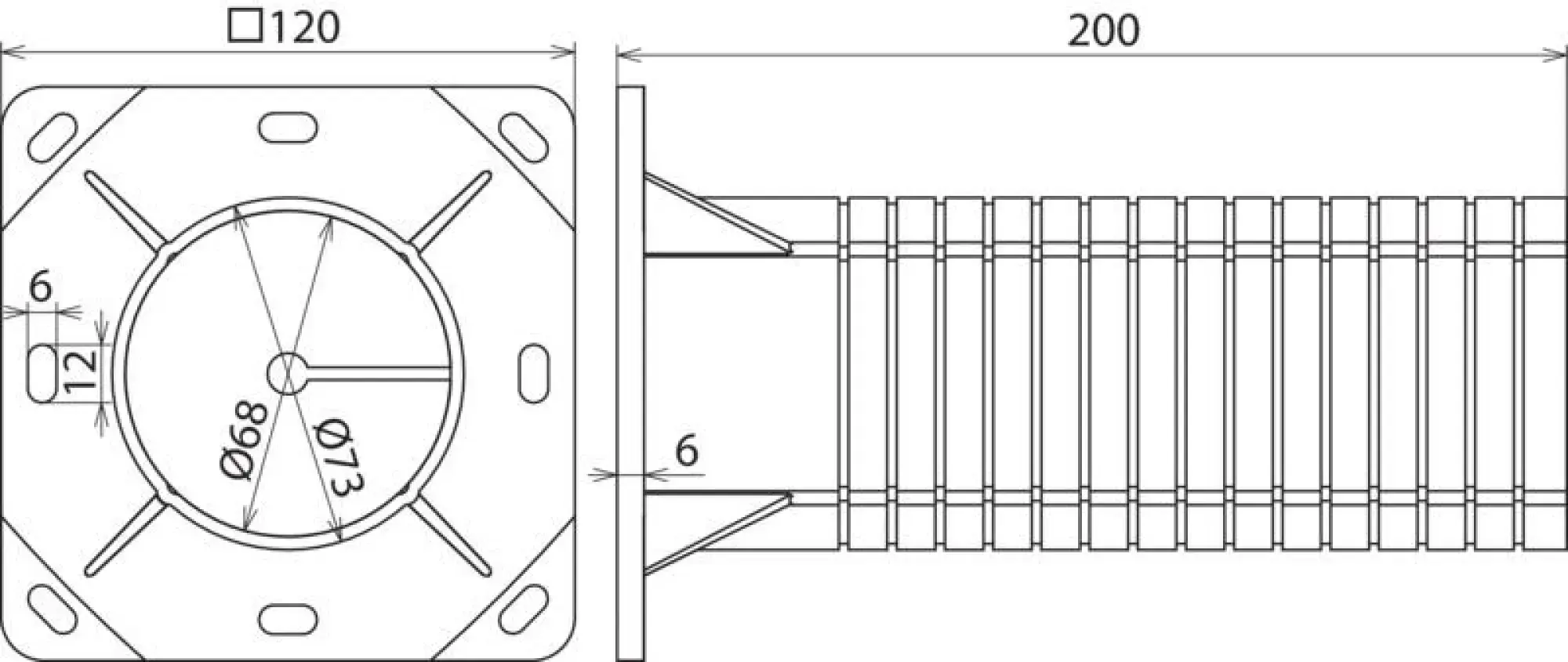 Dehn 476053 Spacer for test joint box for ETIC systems H 50-200 mm plastic - grey (img_003)