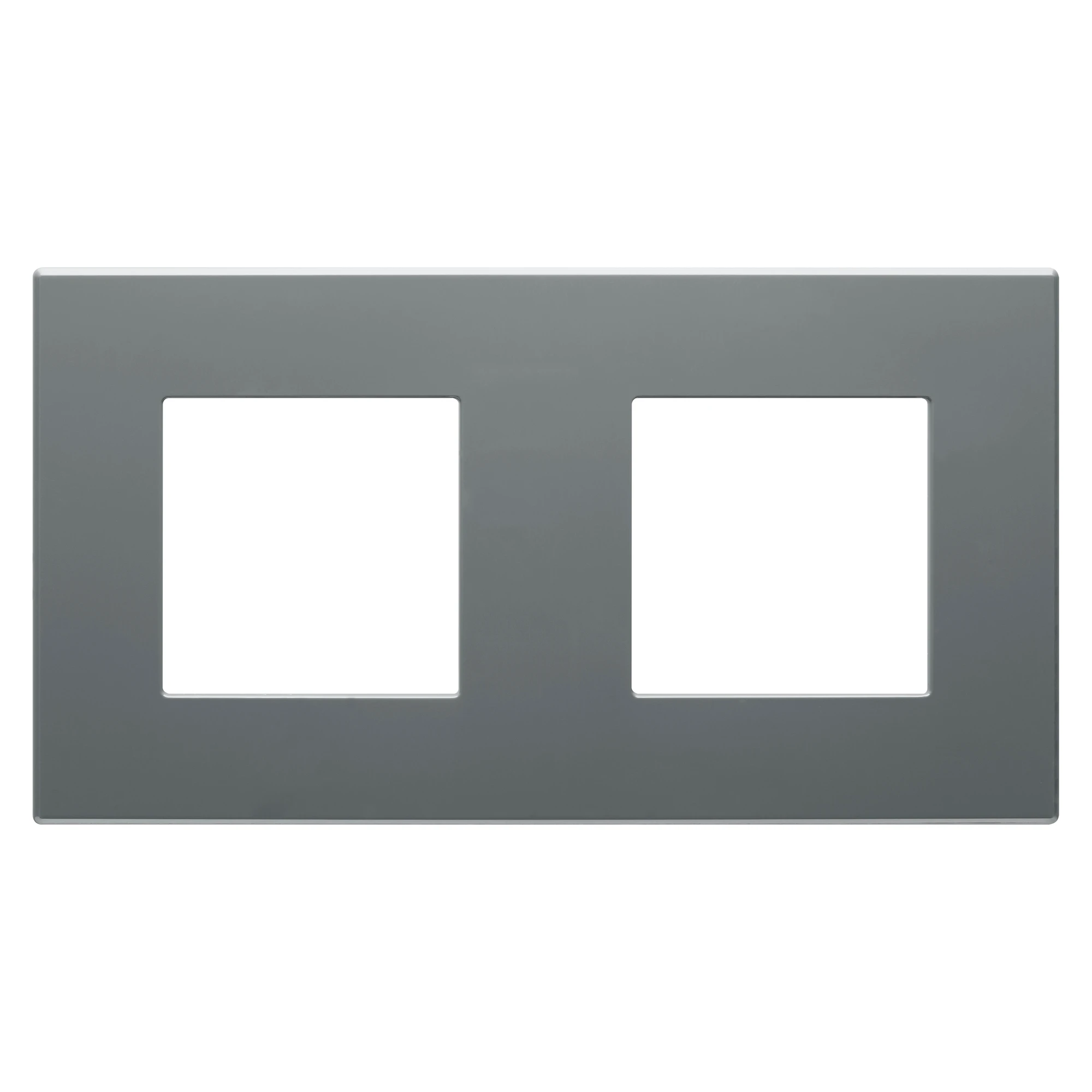 GEWISS GW35902AD DAHLIA PLATE - IN TECHNOPOLYMER - 2 GANG HORIZONTAL/VERTICAL - DARK GREY (img_001) GEWISS GW35902AD DAHLIA PLATE - IN TECHNOPOLYMER - 2 GANG HORIZONTAL/VERTICAL - DARK GREY (img_001)