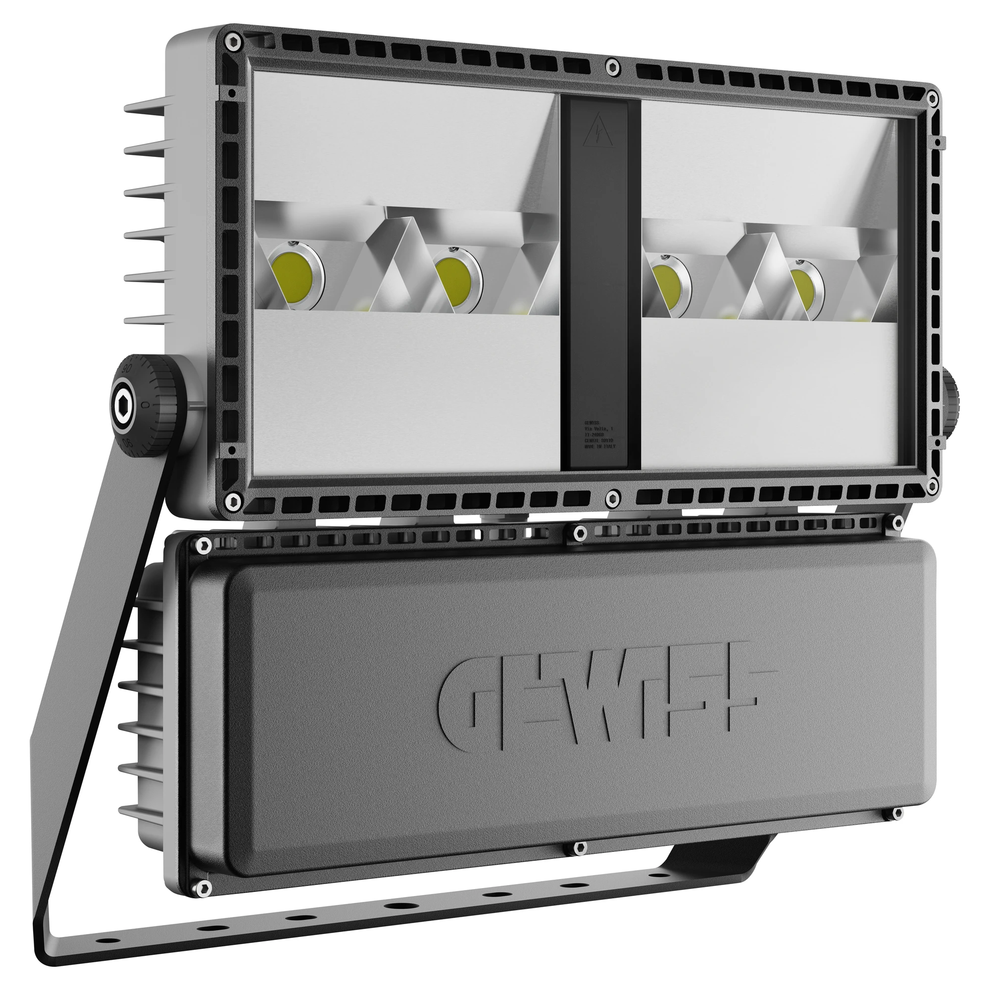 GEWISS GWP2234CX757 SMART PROe Scheinwerfer 2M dimmbar 1-10V symm. mittelbreitstrahlend CRI70 5700K (img_001)