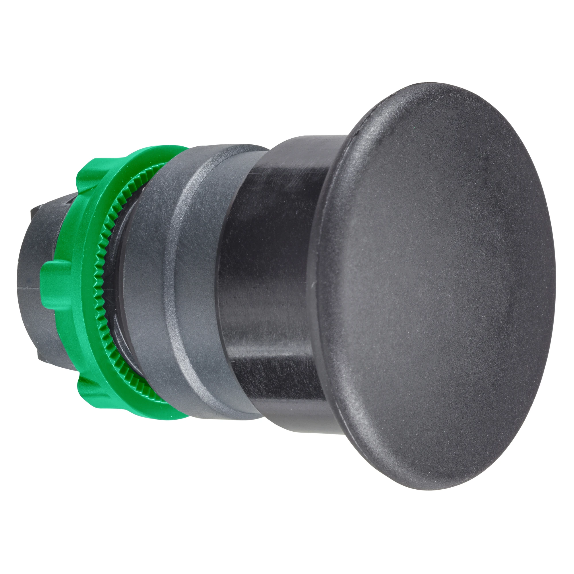 Schneider Electric ZB5AC2 Mushroom Pushbutton, Front Element, Harmony XB5, Plastic, 22mm, Black, Mushroom 40mm, Unlabeled, Momentary (img_001)