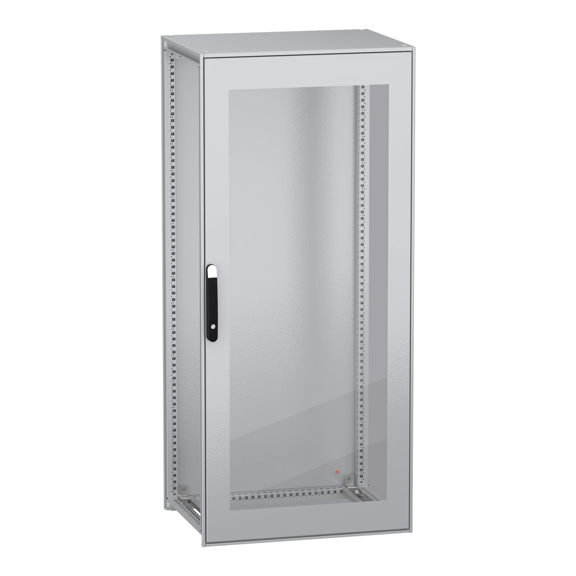 Schneider Electric NSYSFN18860T Floor-standing enclosure, PanelSeT SFN, made of decarbonized steel, without mounting plate, glass door, assembled, 1800x800x600mm, IP55 (img_001)