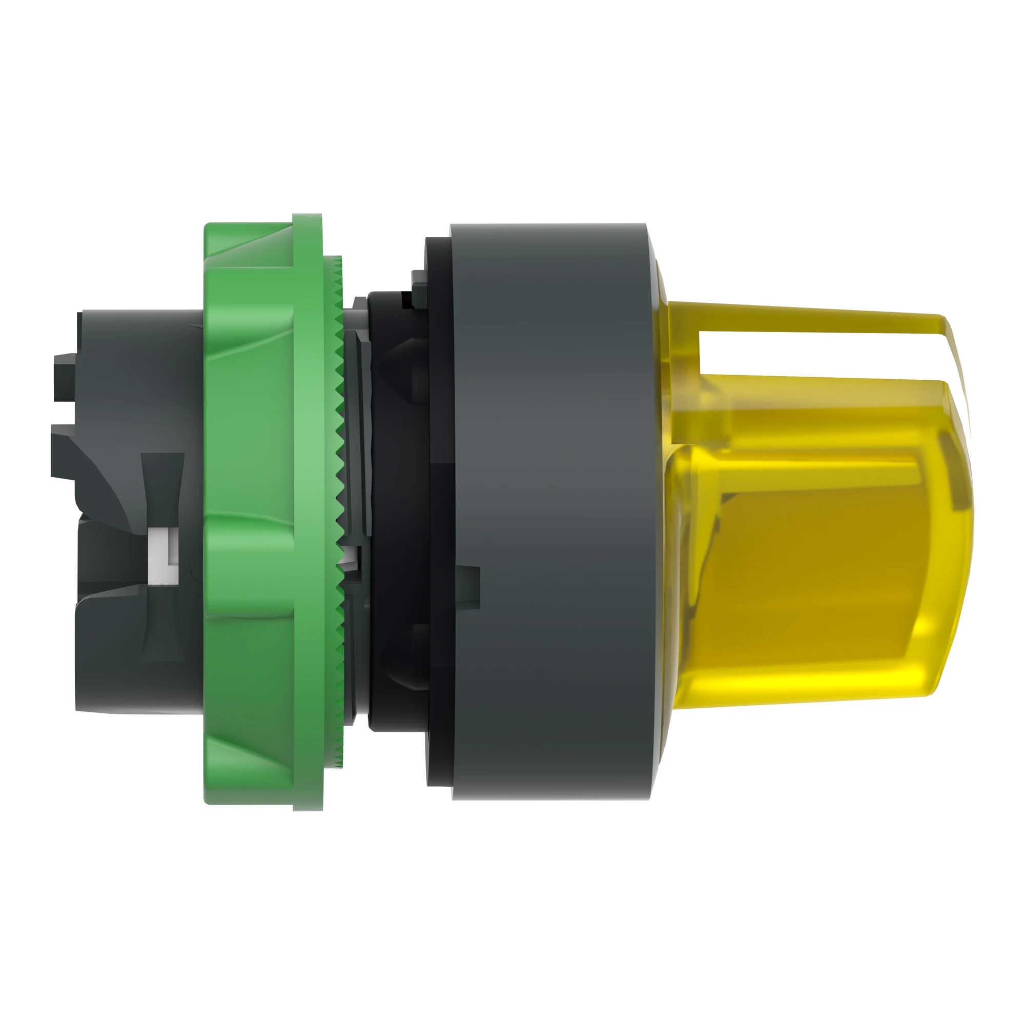 Schneider Electric ZB5AK1283 Illuminated selector switch, front element, Harmony XB5, plastic, 22mm yellow, for universal LED, 2 positions, latching (img_003)