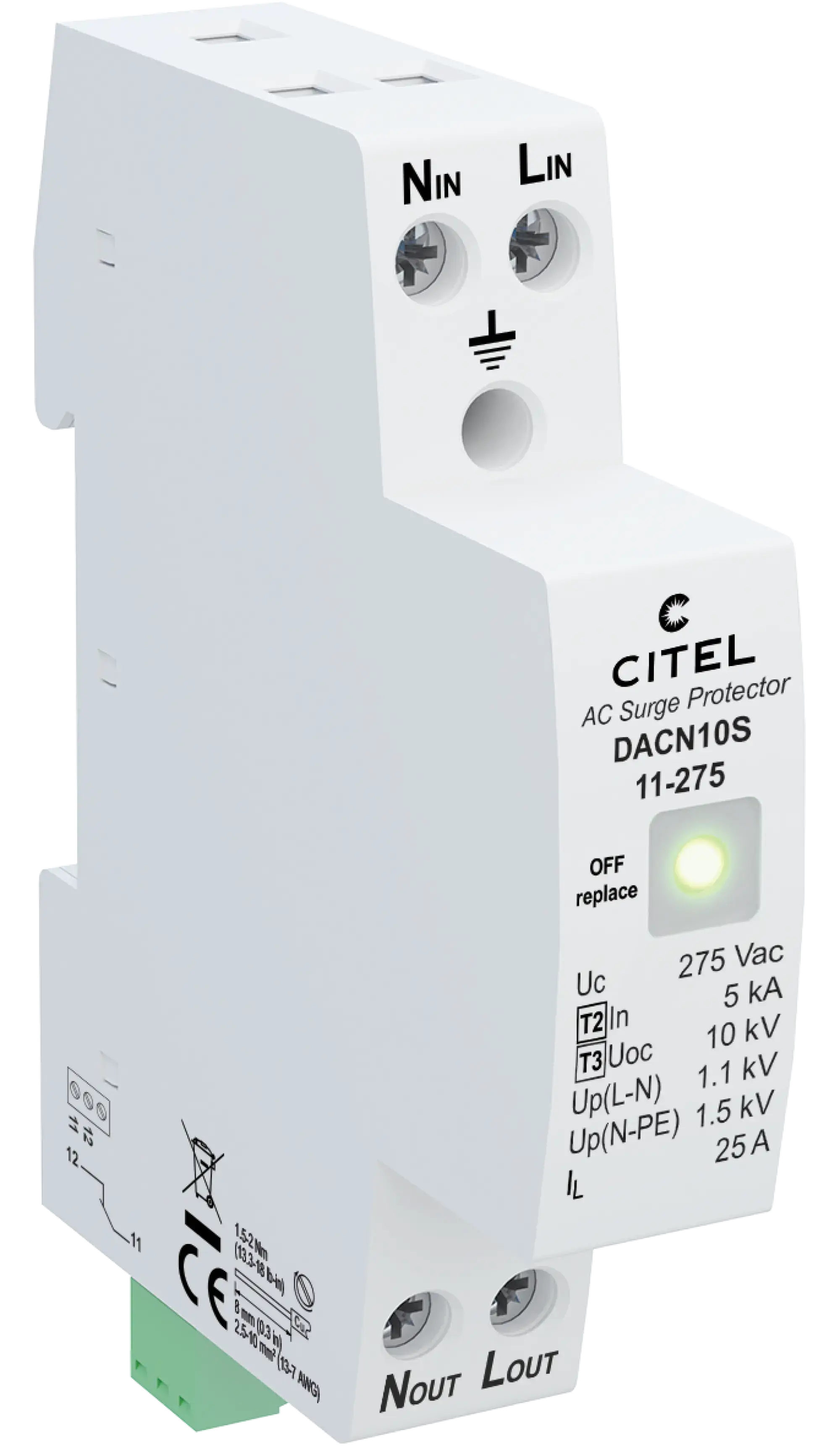 Citel 70111022 Überspannungsschutz 2-polig Typ 2+3 für 230/400 V TN-TT Netze, mit FS-Kontakt (img_001) Citel 70111022 Überspannungsschutz 2-polig Typ 2+3 für 230/400 V TN-TT Netze, mit FS-Kontakt (img_001)