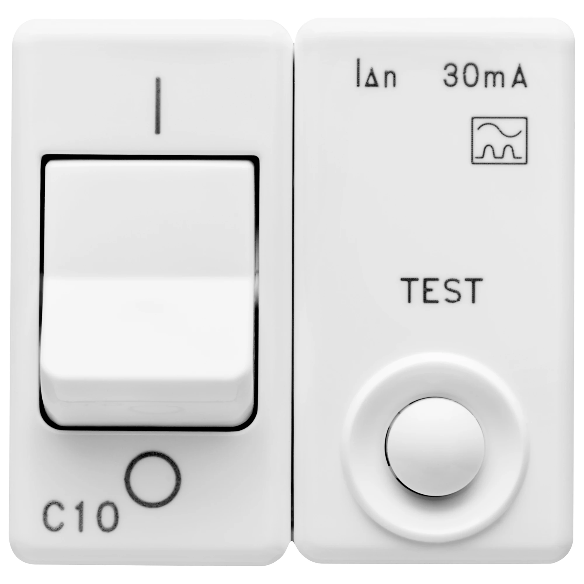 GEWISS GW20449 System FI/LS-Schalter C10/0.03A Typ A 230V 3KA 1P+N 2M Weiss (img_001)