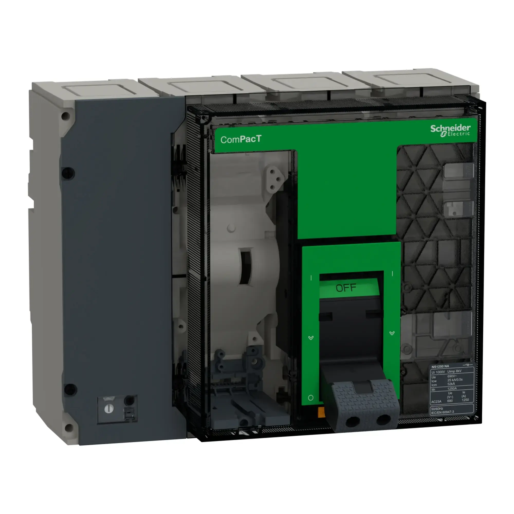 Schneider Electric C125S4FM Disconnect Switch ComPacT NS1250 NA, 4P, 1,250 A / 690 V AC, Toggle Handle (img_002)