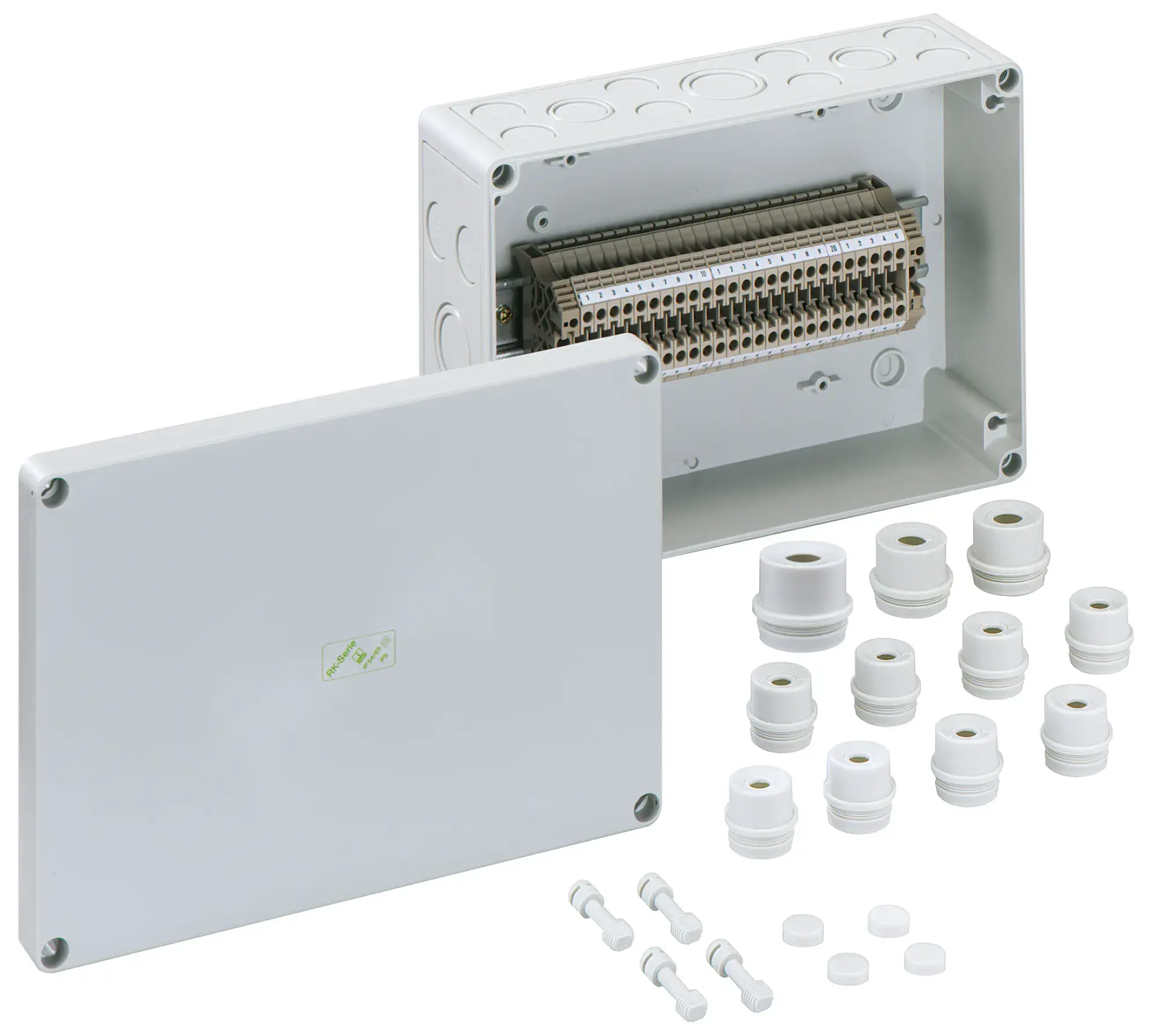 Spelsberg 61502501 Terminal block enclosure, Type of protection IP54/IP66 , max. 4², Impact strength IK07, Protection class II, Ui 400V AC, Halogen free (img_001)