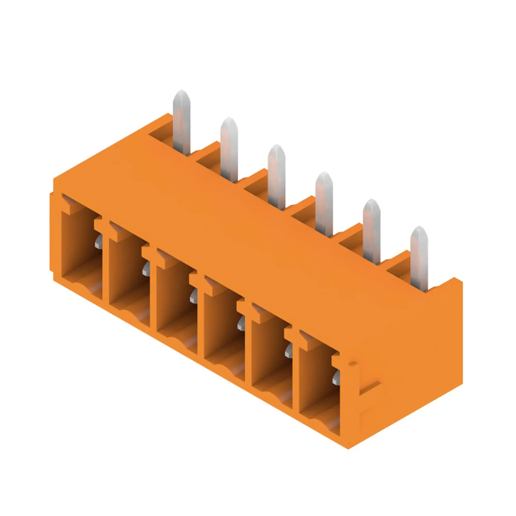 Weidmüller 1037540000 PCB connector (board connection), 160 V, 17.5 A, Pitch in mm: 3.81, Number of poles: 6, THT solder connection, Box (img_001)