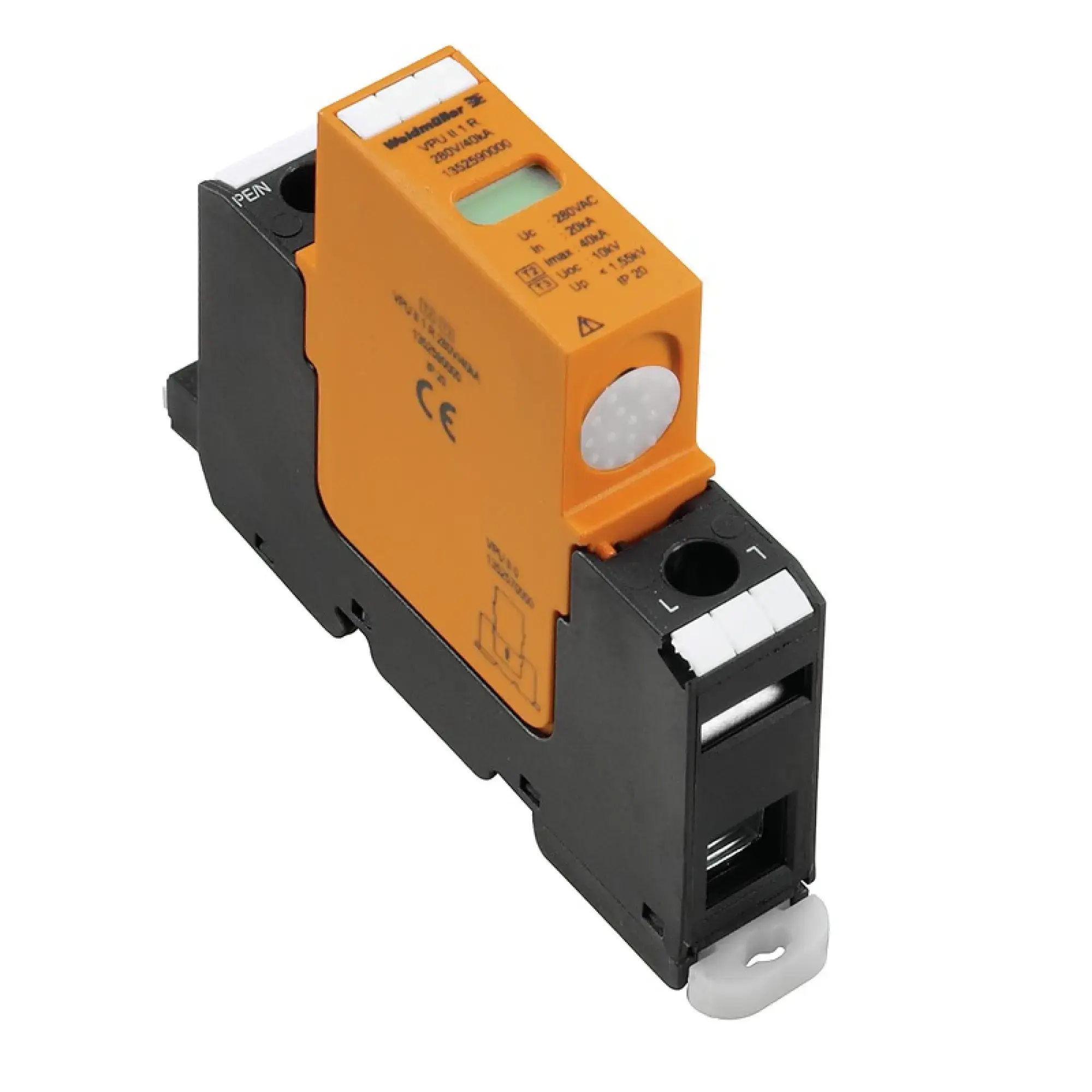 Weidmüller 2811930000 Surge voltage arrester (power supply systems), with remote contact, Type II, Low voltage network: Single-phase, TN, AC, 830 V (img_001) Weidmüller 2811930000 Surge voltage arrester (power supply systems), with remote contact, Type II, Low voltage network: Single-phase, TN, AC, 830 V (img_001)