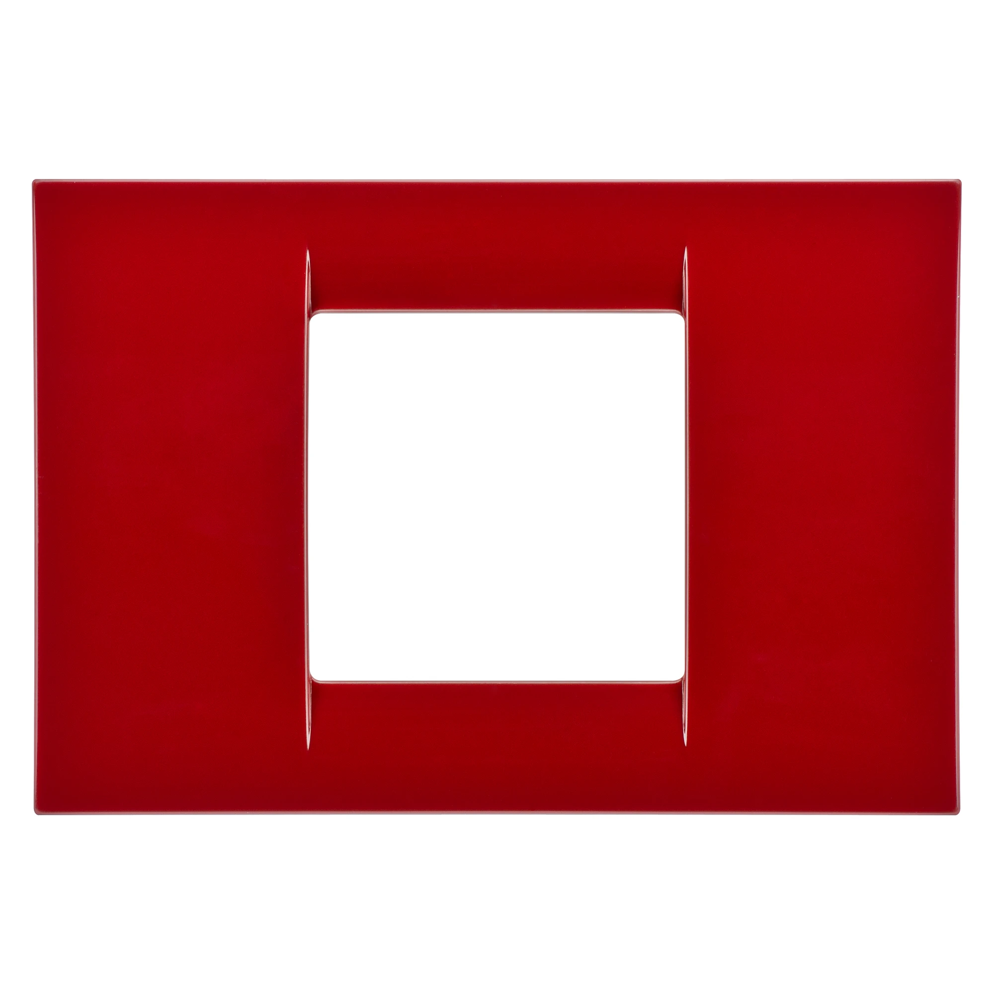 GEWISS GW22132 VIRNA PLATE - IN TECHNOPOLYMER GLOSS FINISHING - 2 GANG - CLASSIC BURGUNDY - SYSTEM (img_001)