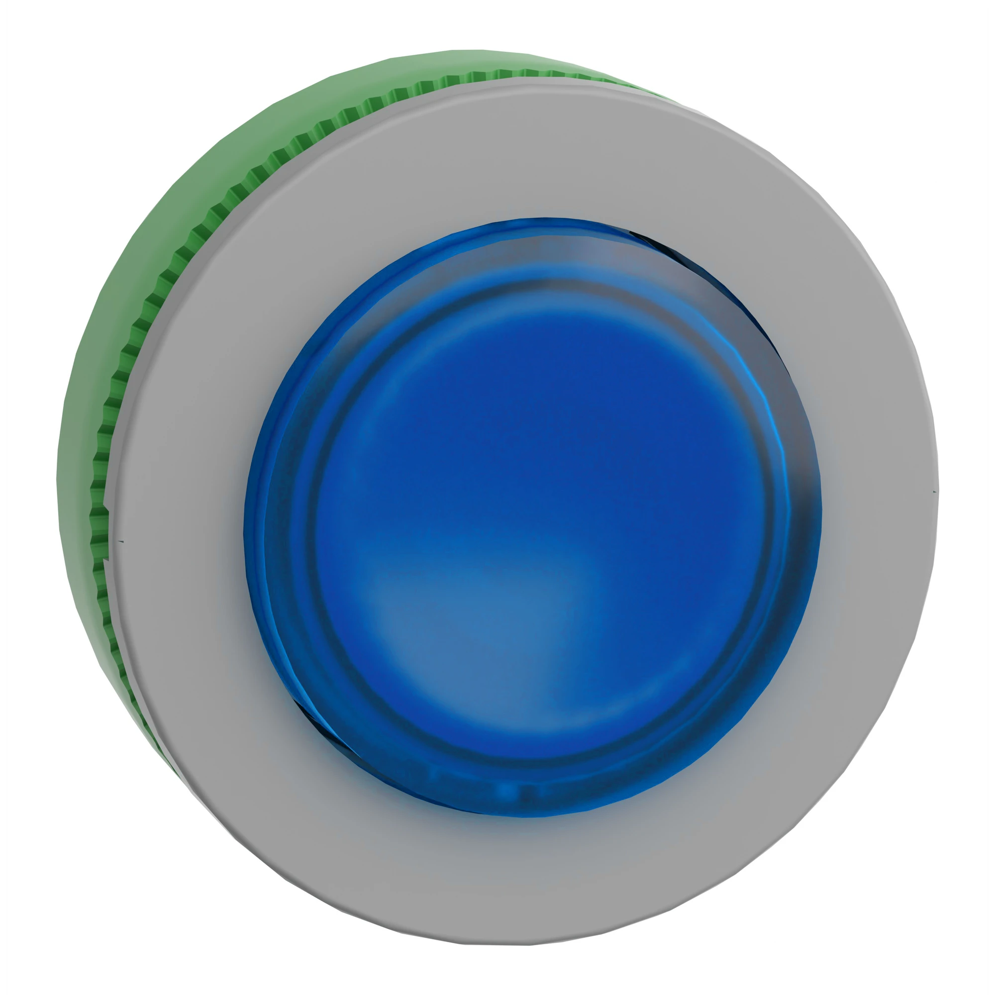 Schneider Electric ZB5FW163C0 Illuminated Push Button, Front Element, Harmony XB5F, Plastic, 30mm, Light Gray, Blue, Projecting, for Universal LED (img_001)