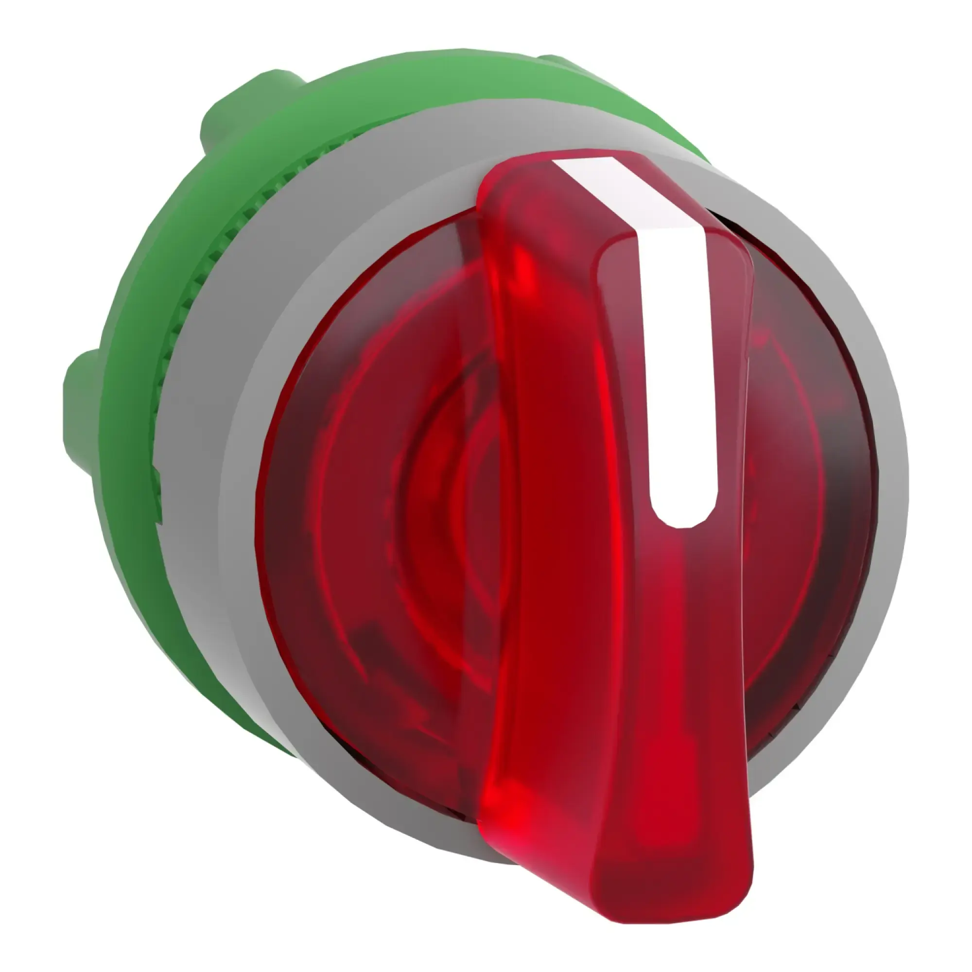 Schneider Electric ZB5AK1843C0 Pilot light selector switch, front element, Harmony XB5, plastic, 22mm, red, for universal LED, 3 positions, momentary right (img_009)